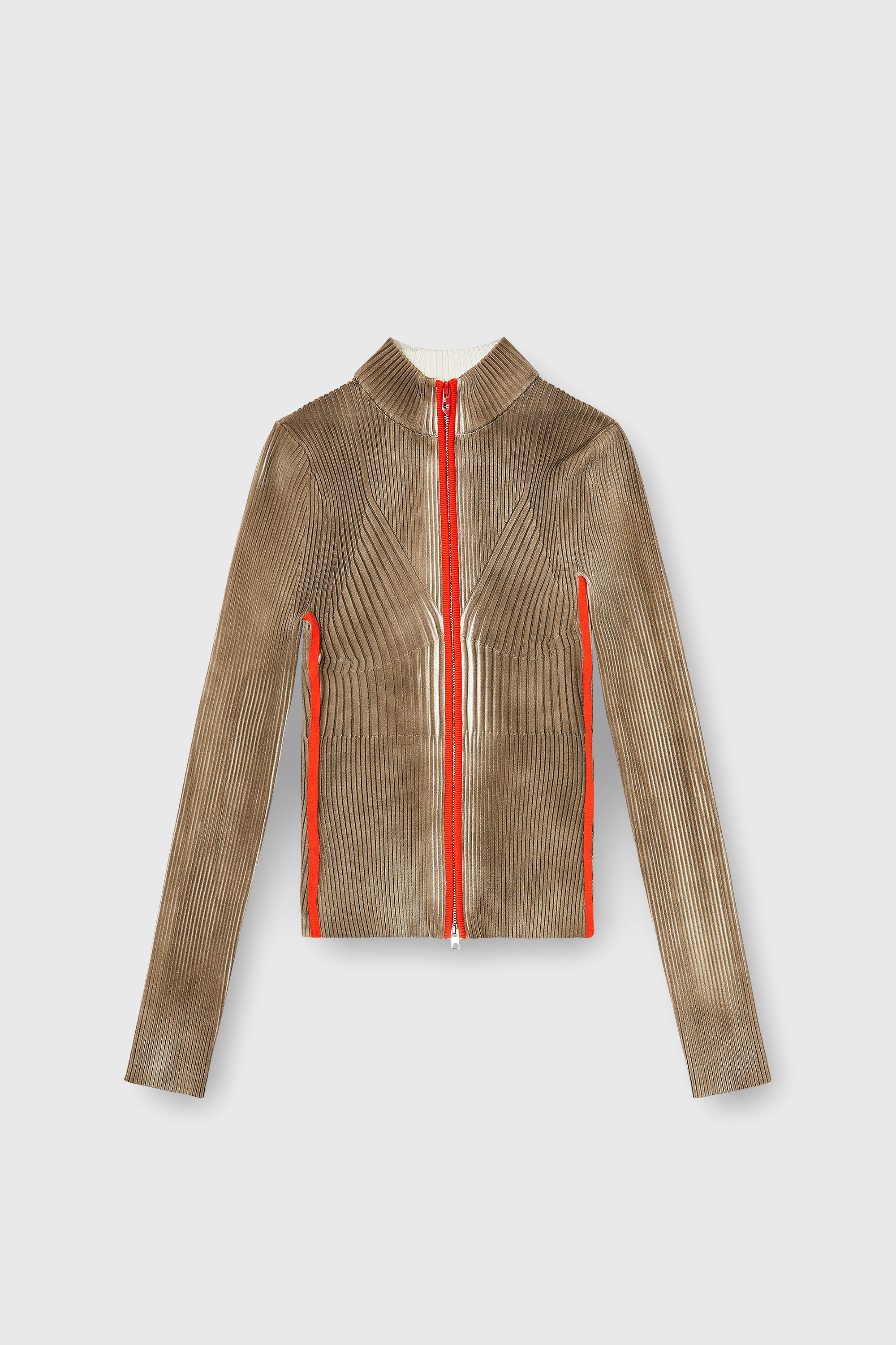 Diesel - M-SARMA, Cardigan zipp&eacute; c&ocirc;tel&eacute; avec bandes contrastantes Femme in Polychrome - 2