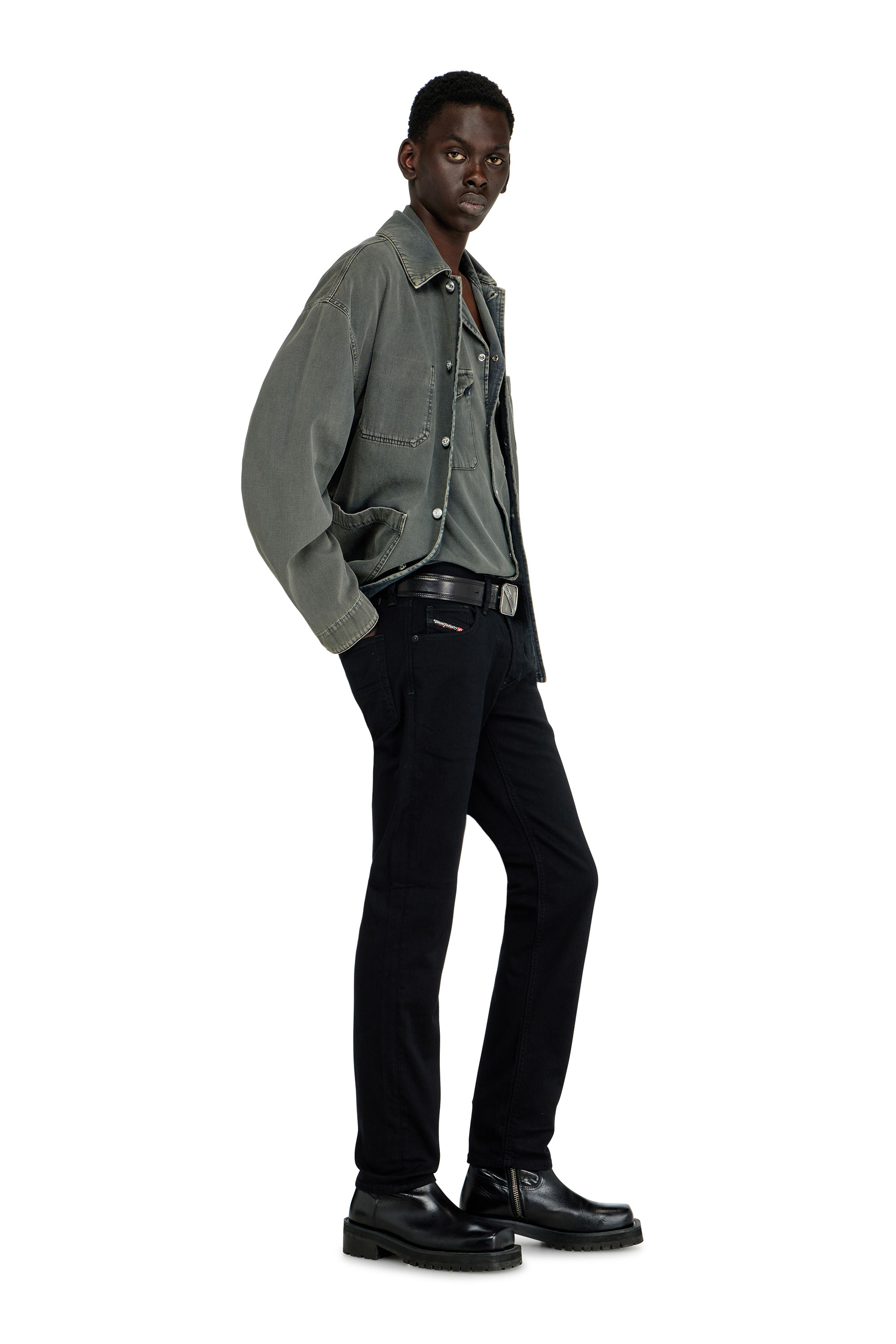 Diesel - Regular Jeans 1986 Larkee-Beex 0688H Homme, Noir/Gris fonc&eacute; - Image 3