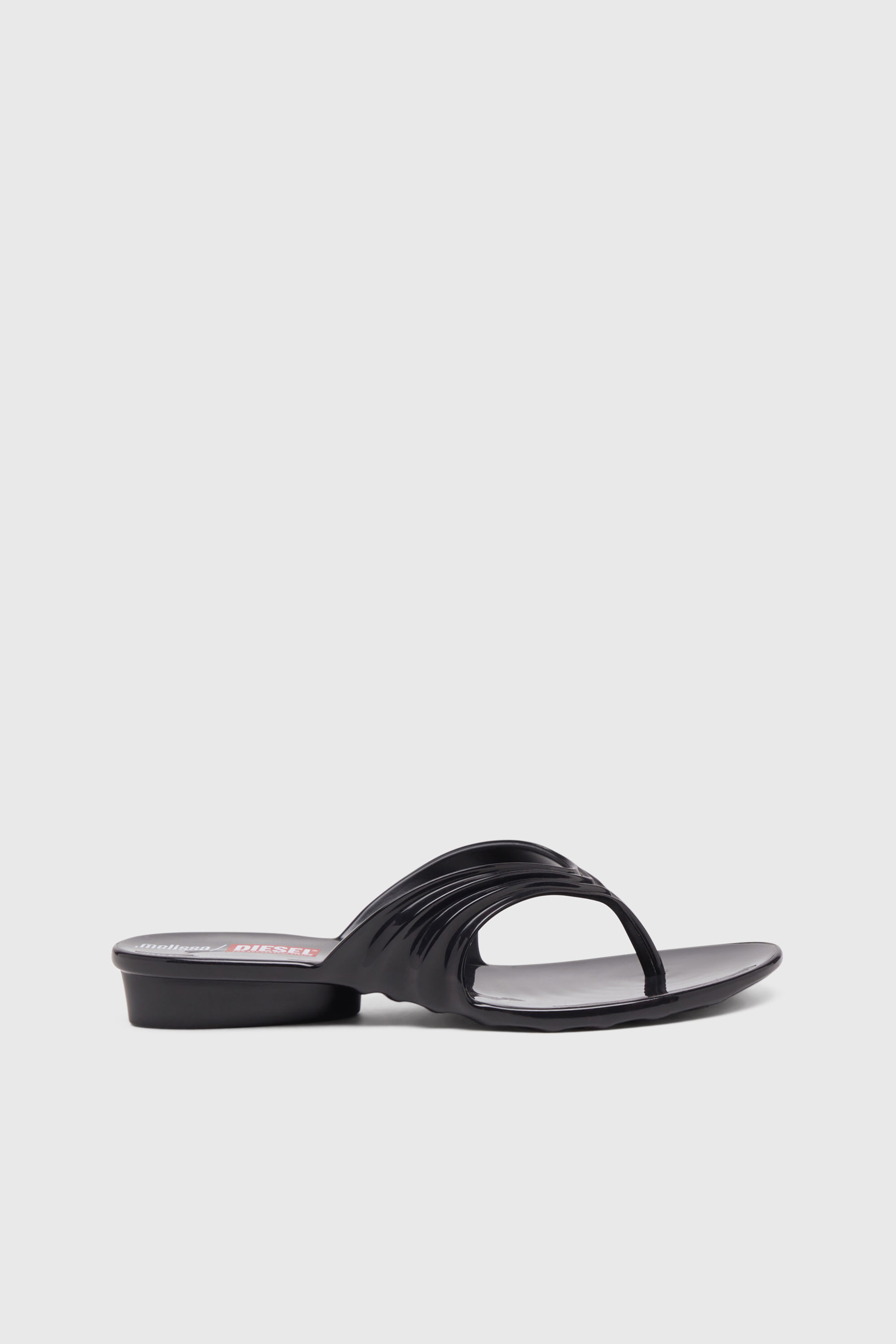Diesel - MELISSA QUANTUM THONG, Tong sculpturale en Melflex&reg; Femme in Noir - 1