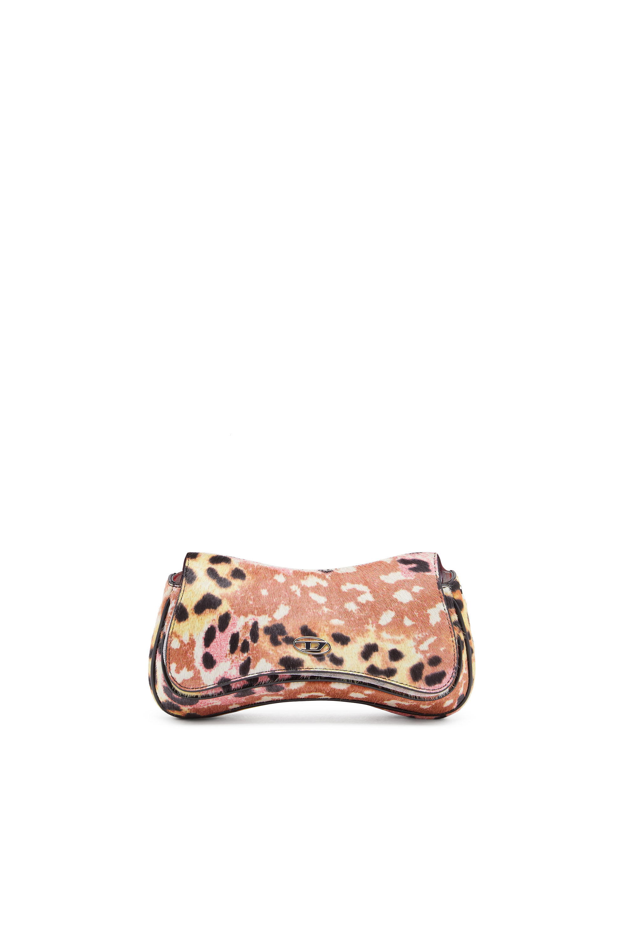 Diesel - PLAY CLUTCH, Woman's Play-Clutch in cavallino animalier in Brown - 1