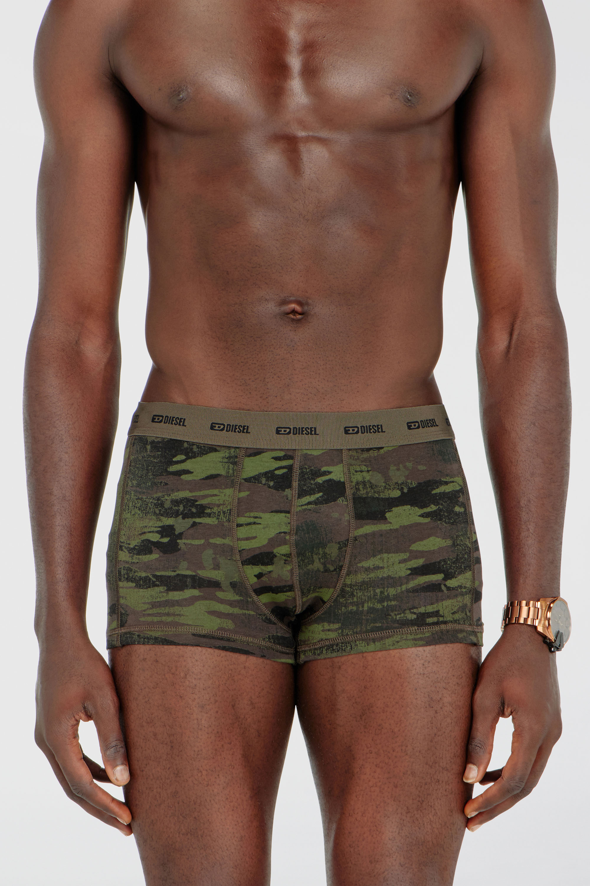 Diesel - DAMIEN-UTLT-3PACK, Lot de trois boxers unis et motif camouflage Homme in Noir - 2