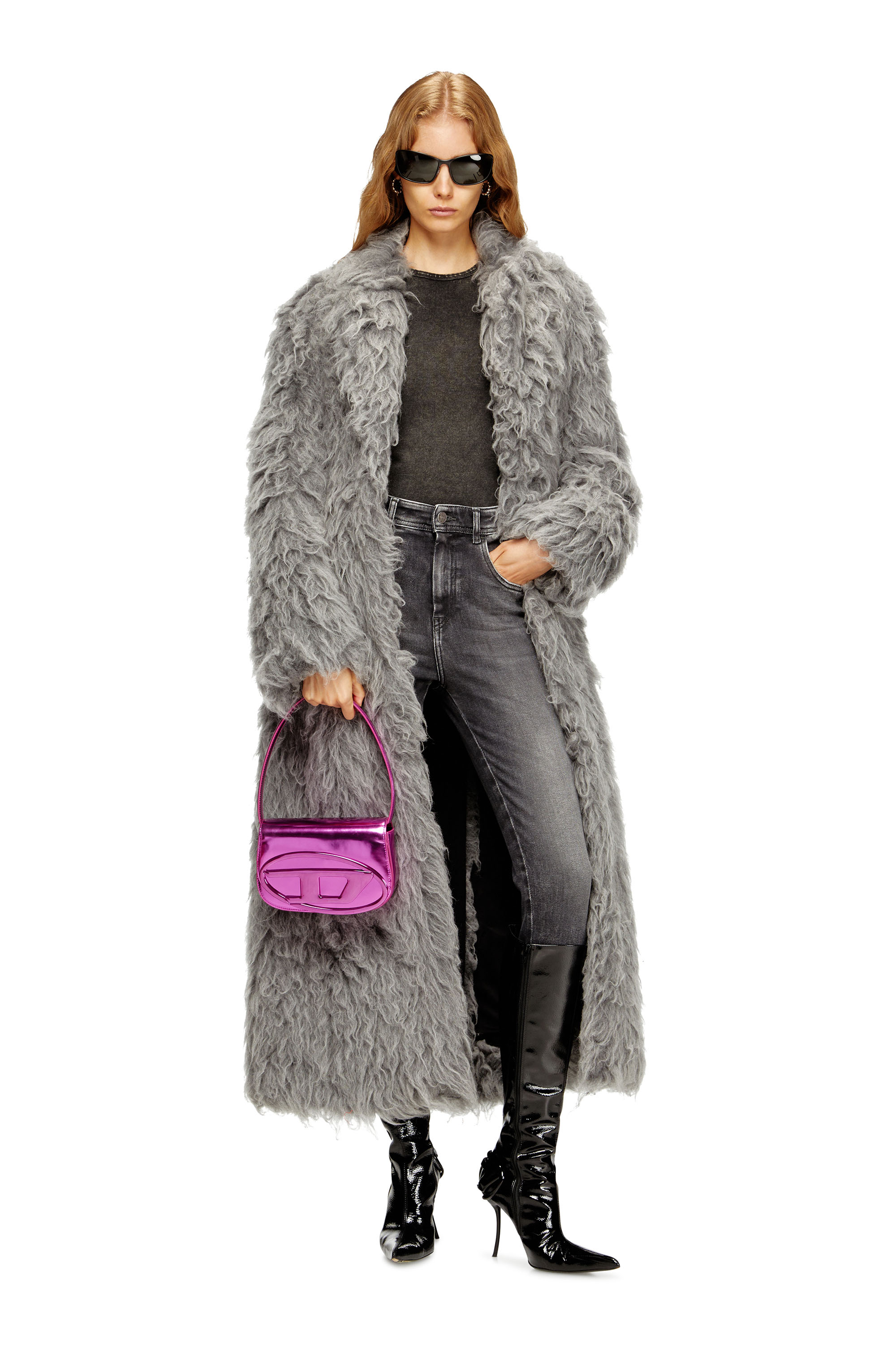 Diesel - 1DR, 1DR-Sac iconique &agrave; bandouli&egrave;re en cuir effet miroir Femme in Rose - 2