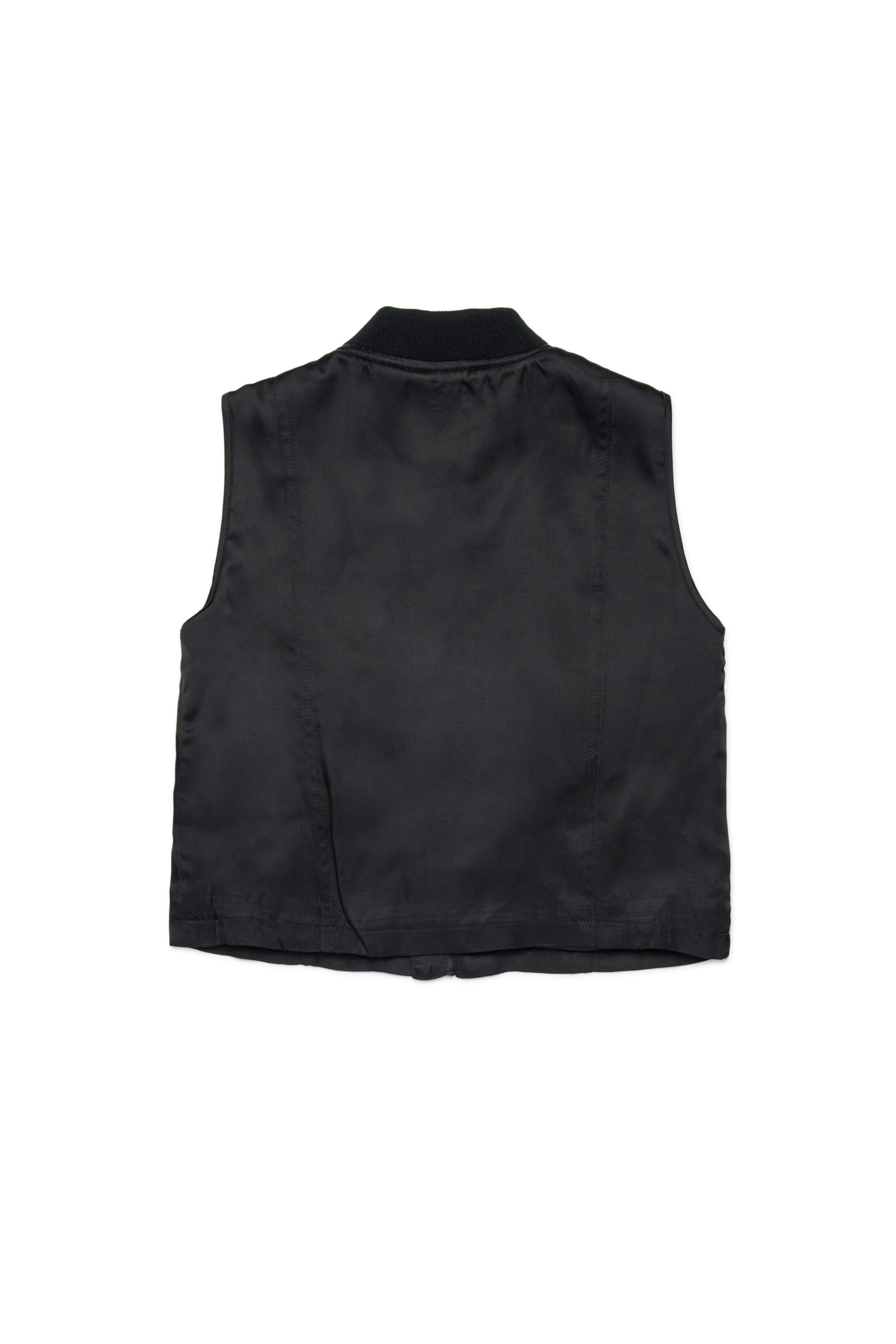Diesel - JSAFFY, Gilet en satin avec poches utilitaires Femme in Noir - 2