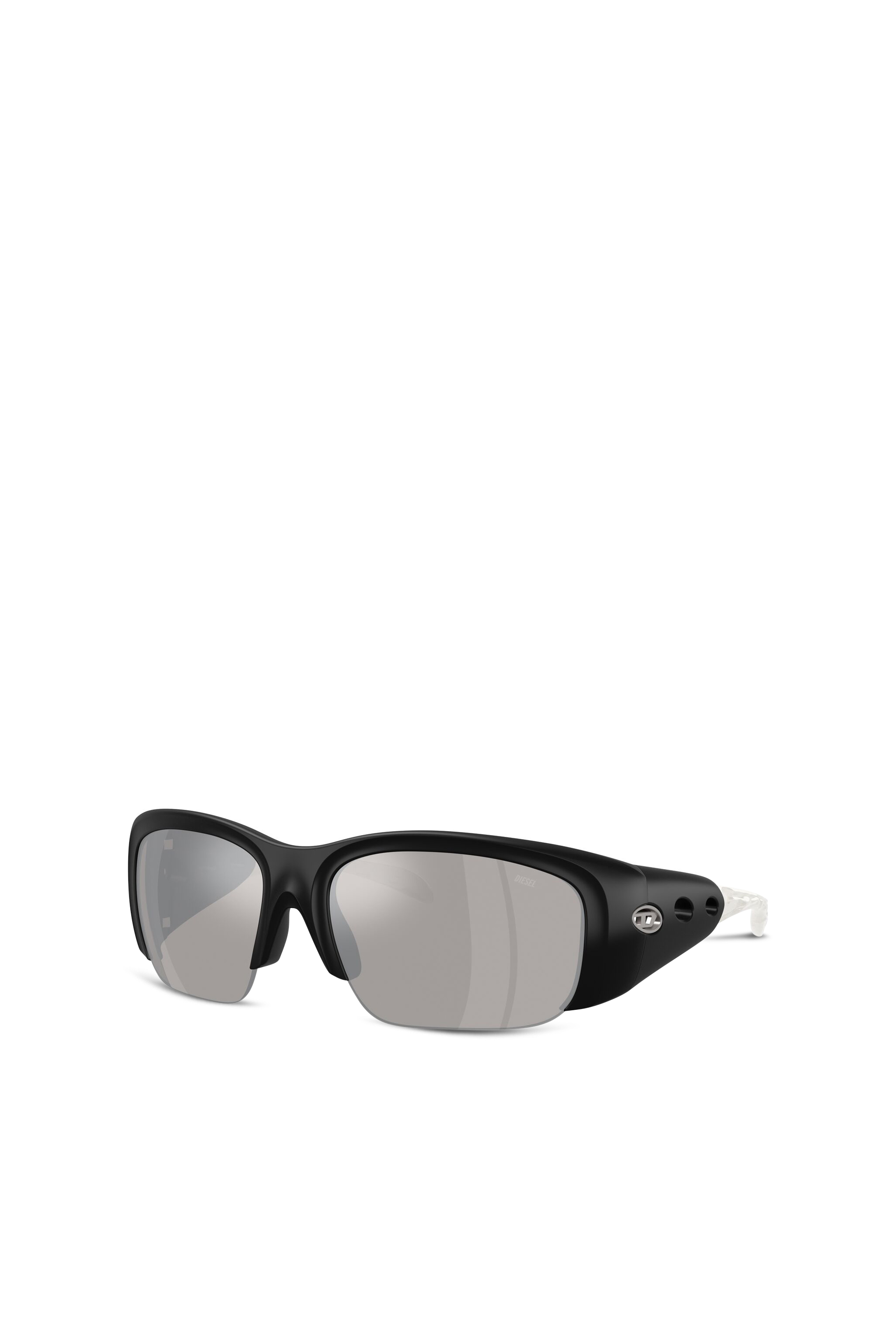 Diesel - 0DL3016U, Unisex's Wrap-around shape sunglasses in Black/Grey - 4