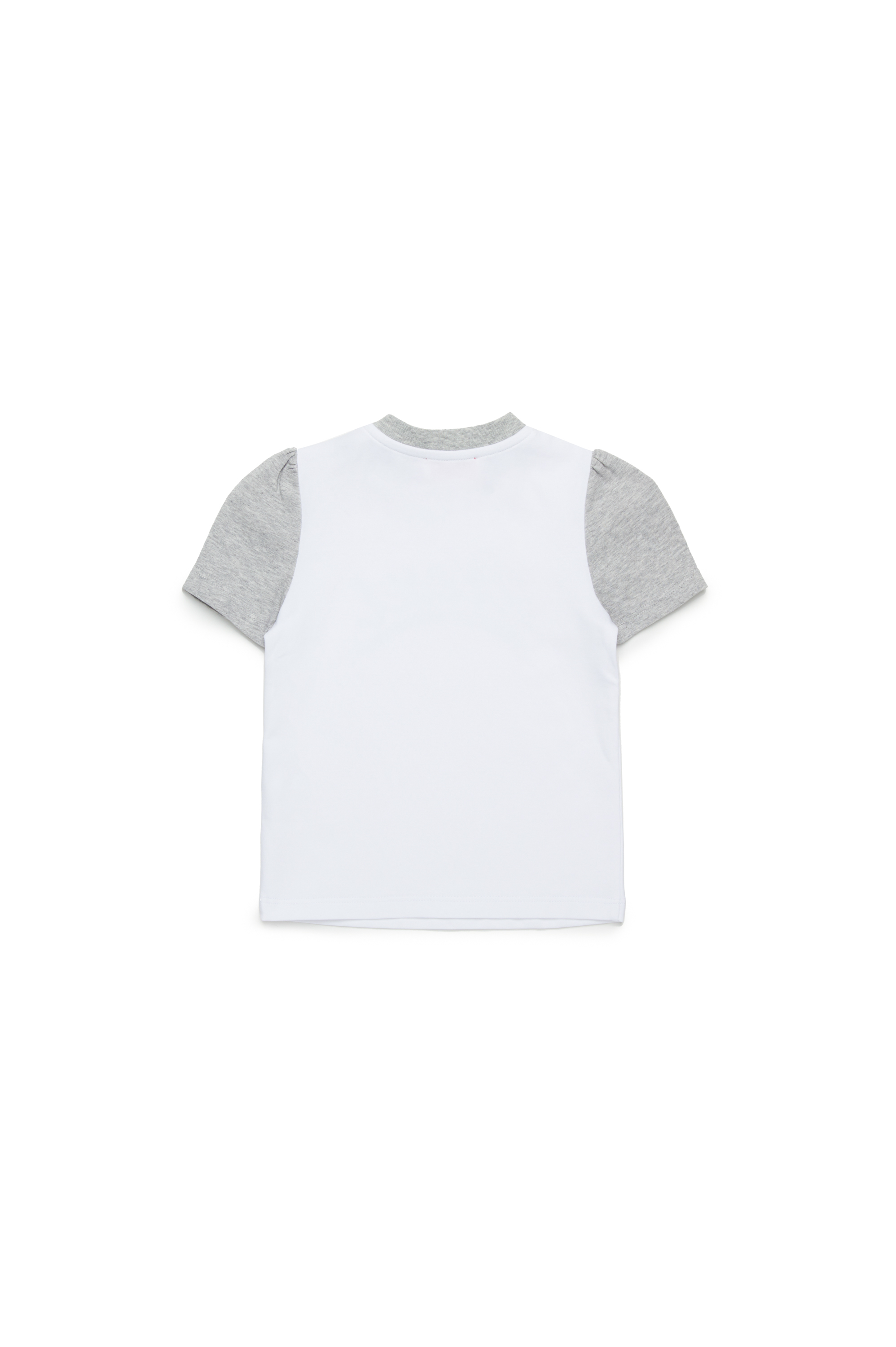 Diesel - TWELB, T-shirt color-block avec logo métallisé Femme in Blanc - 2