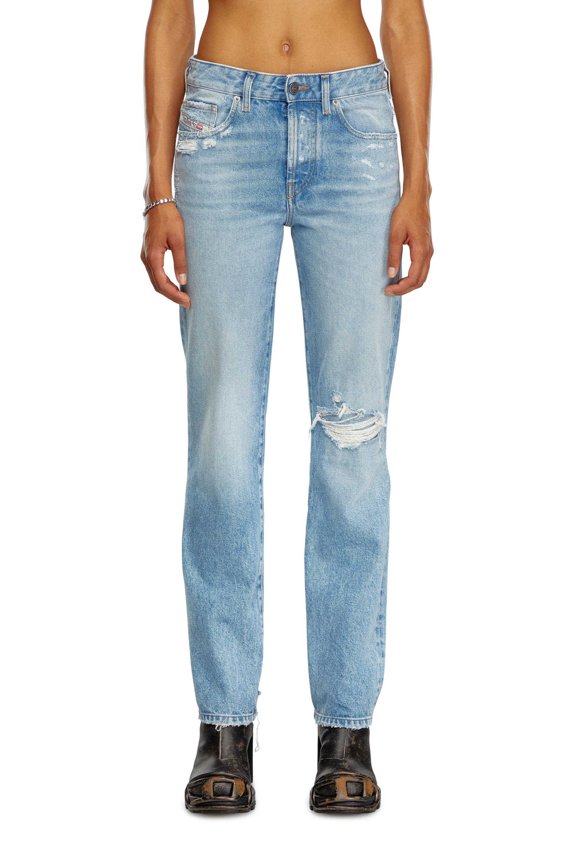 Diesel - Regular Jeans 1989 D-Mine 09J80 Femme, Bleu Clair - Image 3
