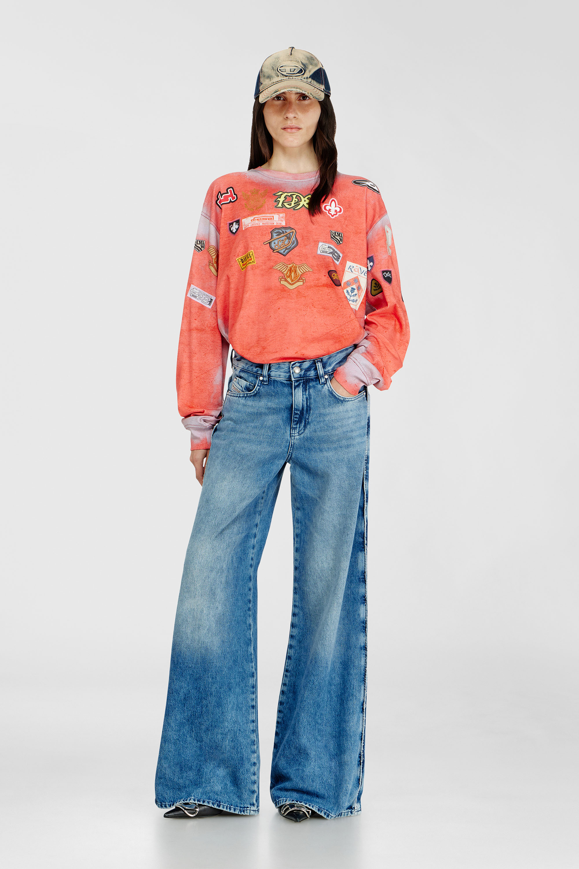 Diesel - Flare Jeans 1978 D-Akemi 0ADCJ Femme, Bleu moyen - Image 2