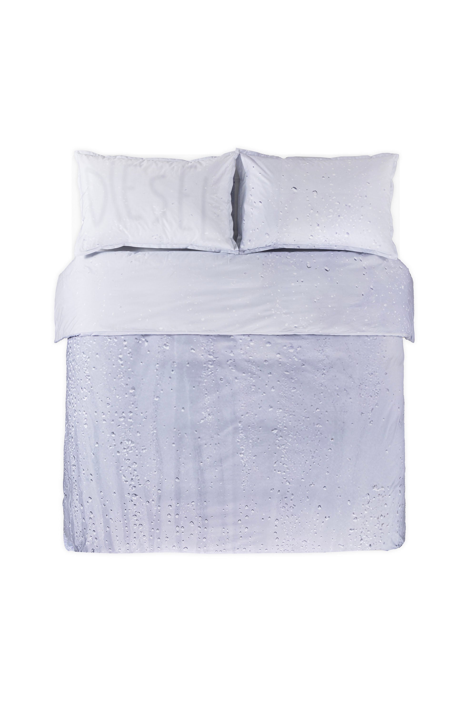 Diesel - 1018097  WET PERCALE DUVET COVER SET, Parure de lit en percale pour lit queen size Mixte in Gris - 1