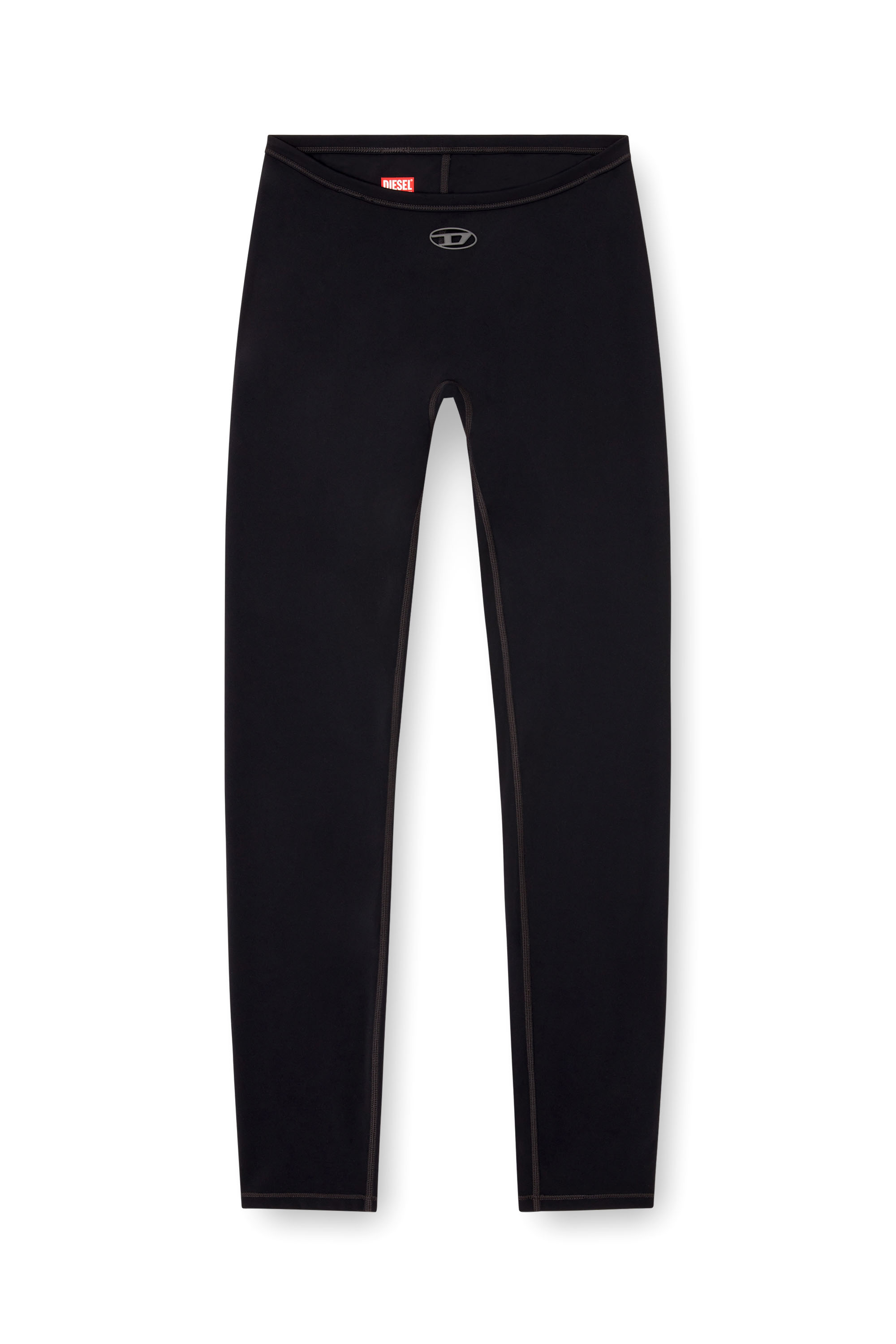 Diesel - MINA-UTLT, Legging en nylon stretch Femme in Noir - 2
