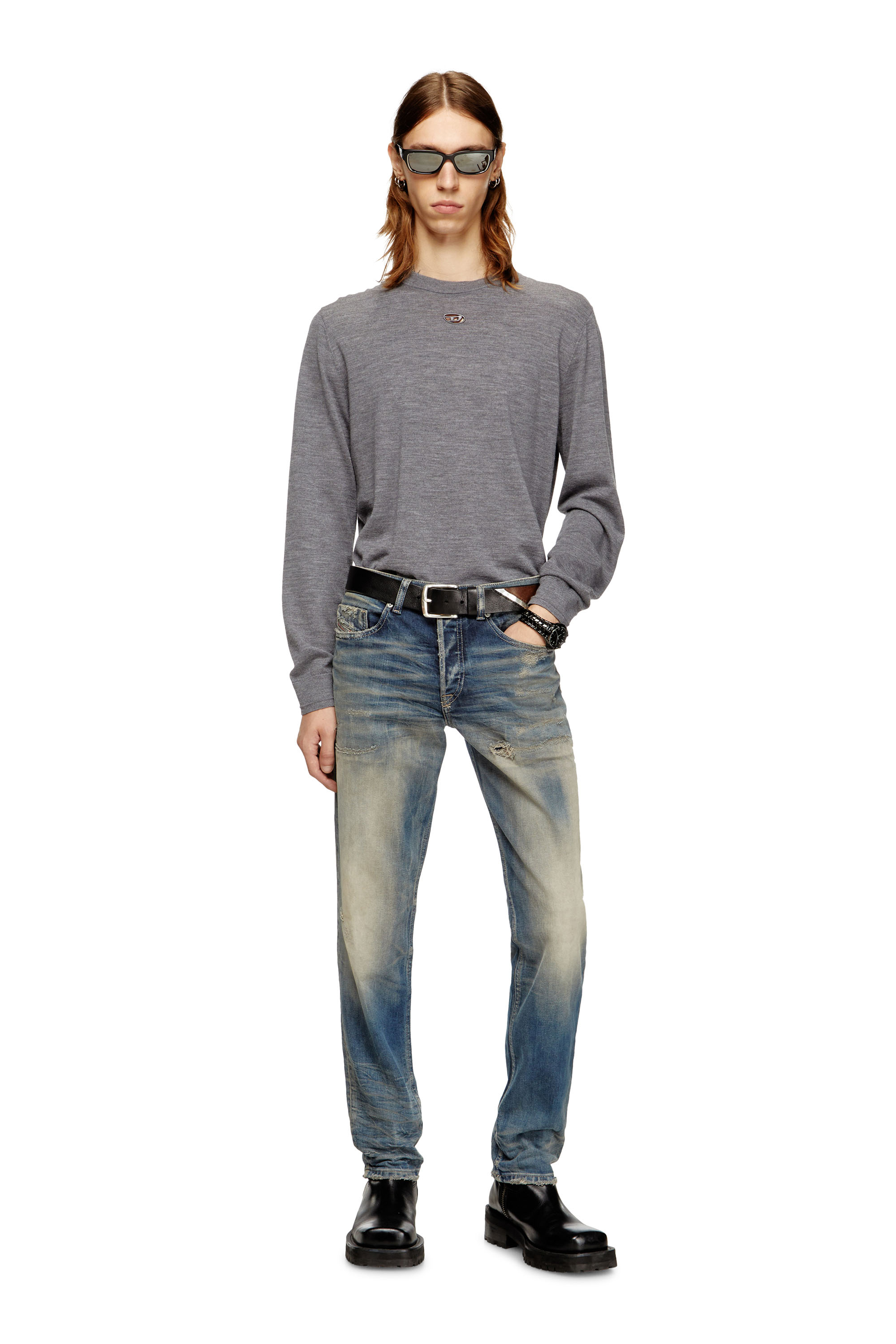 Diesel - Regular Jeans 2023 D-Finitive 09M18 Homme, Bleu moyen - Image 1