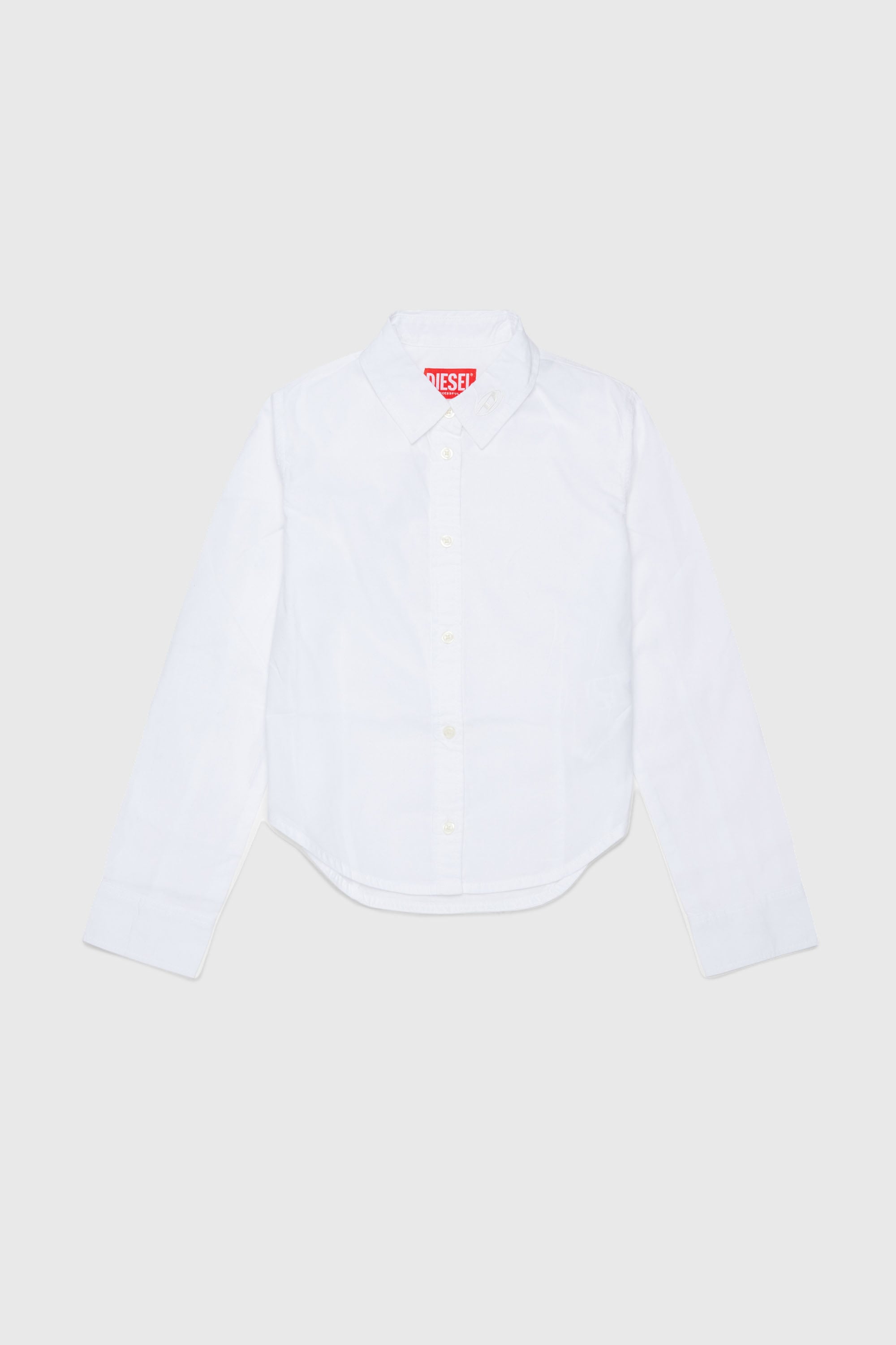 Diesel - CLAIRE, Chemise en coton avec col Oval D Femme in Blanc - 1