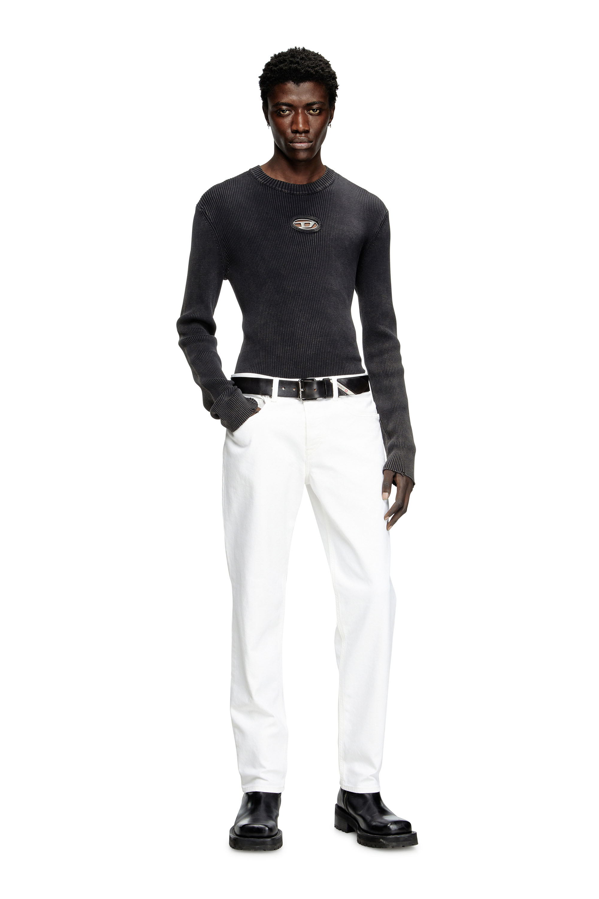 Diesel - Regular Jeans 2023 D-Finitive 09K05 Homme, Blanc - Image 1