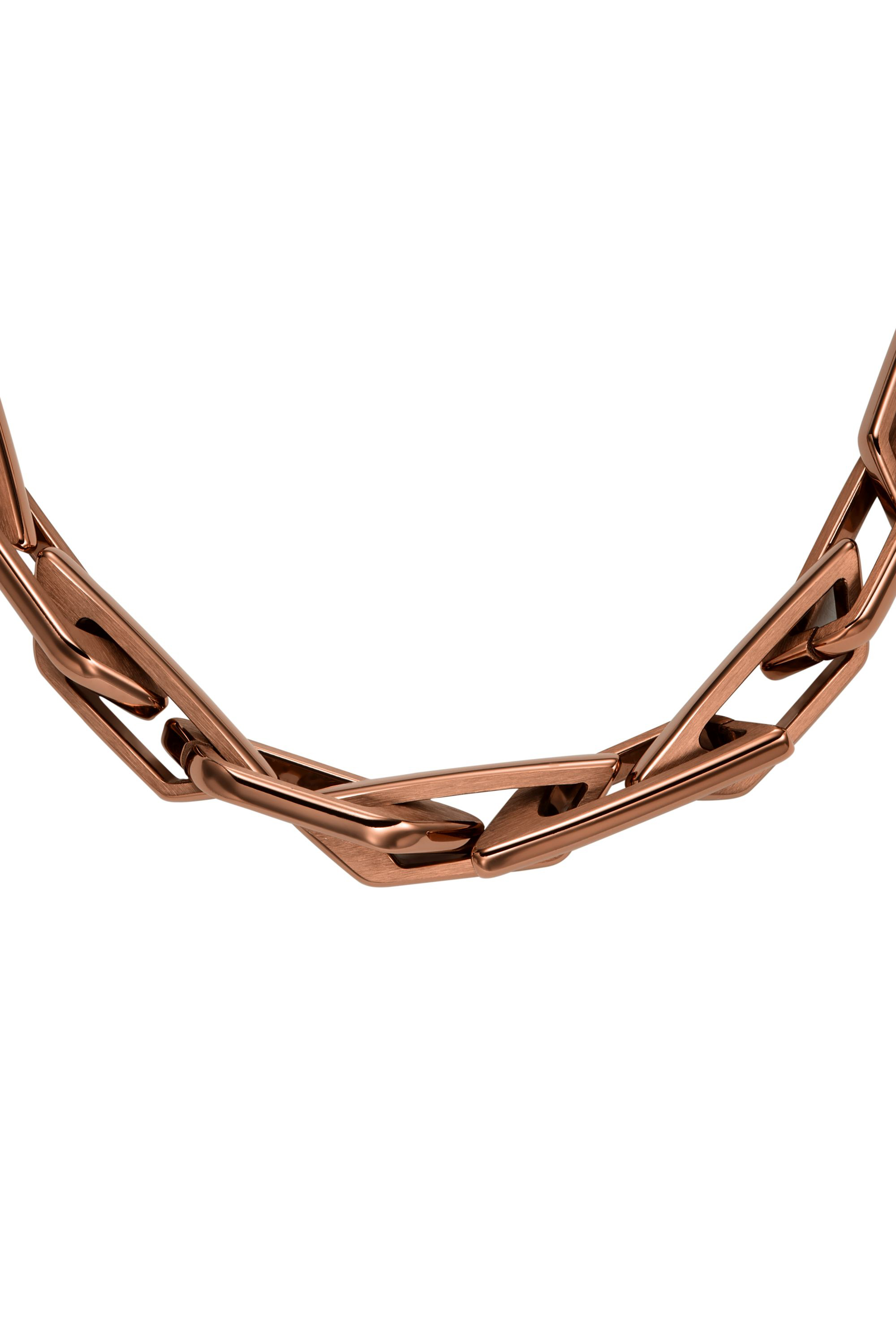 Diesel - DX1646200 JEWELLERY, Collier chaîne en acier inoxydable Mixte in Marron - 2