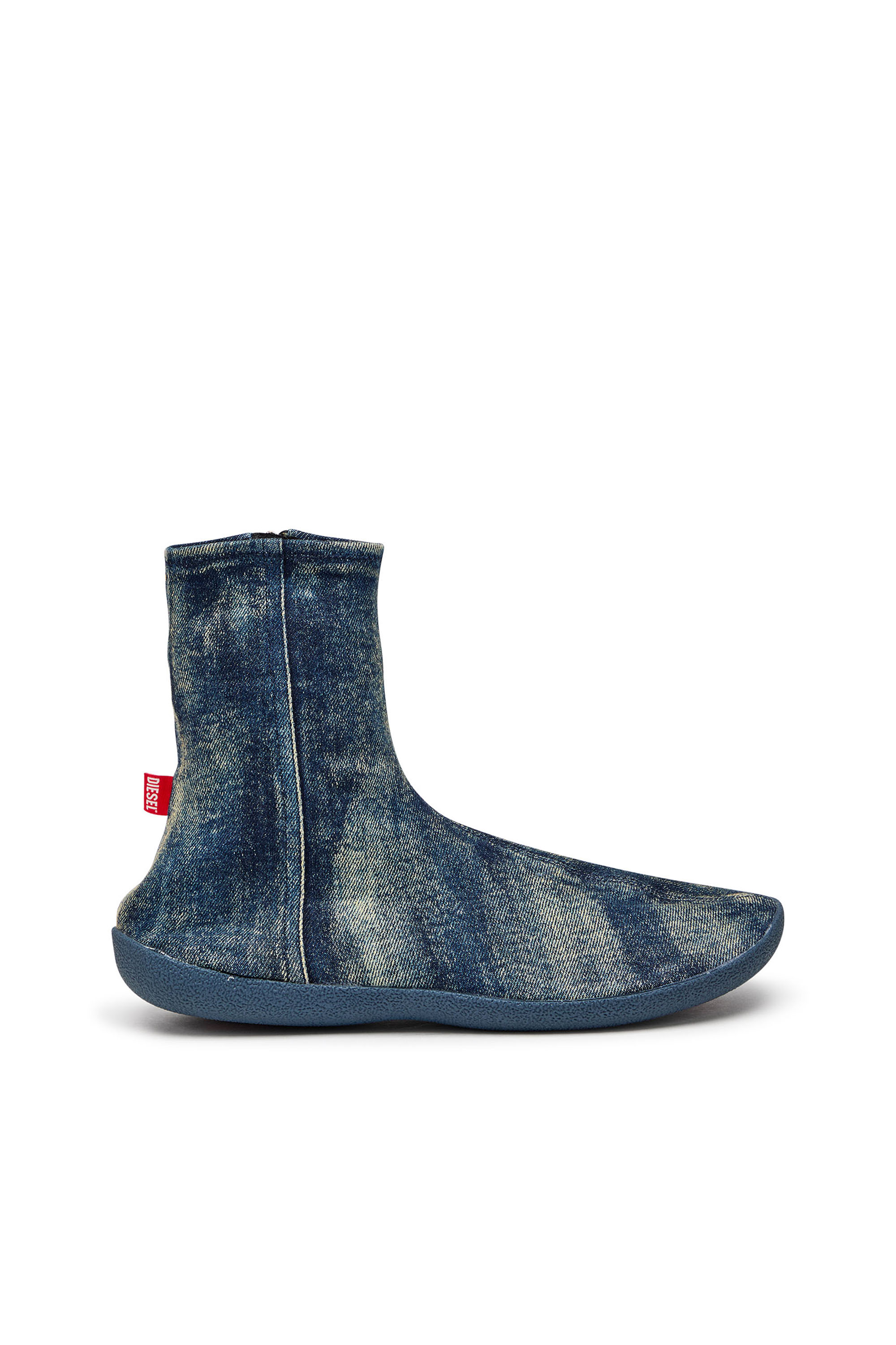 Diesel - D-SHOCK BT, D-Shock Bt-Botte-chaussette en denim solarisé Homme in Bleu - 1