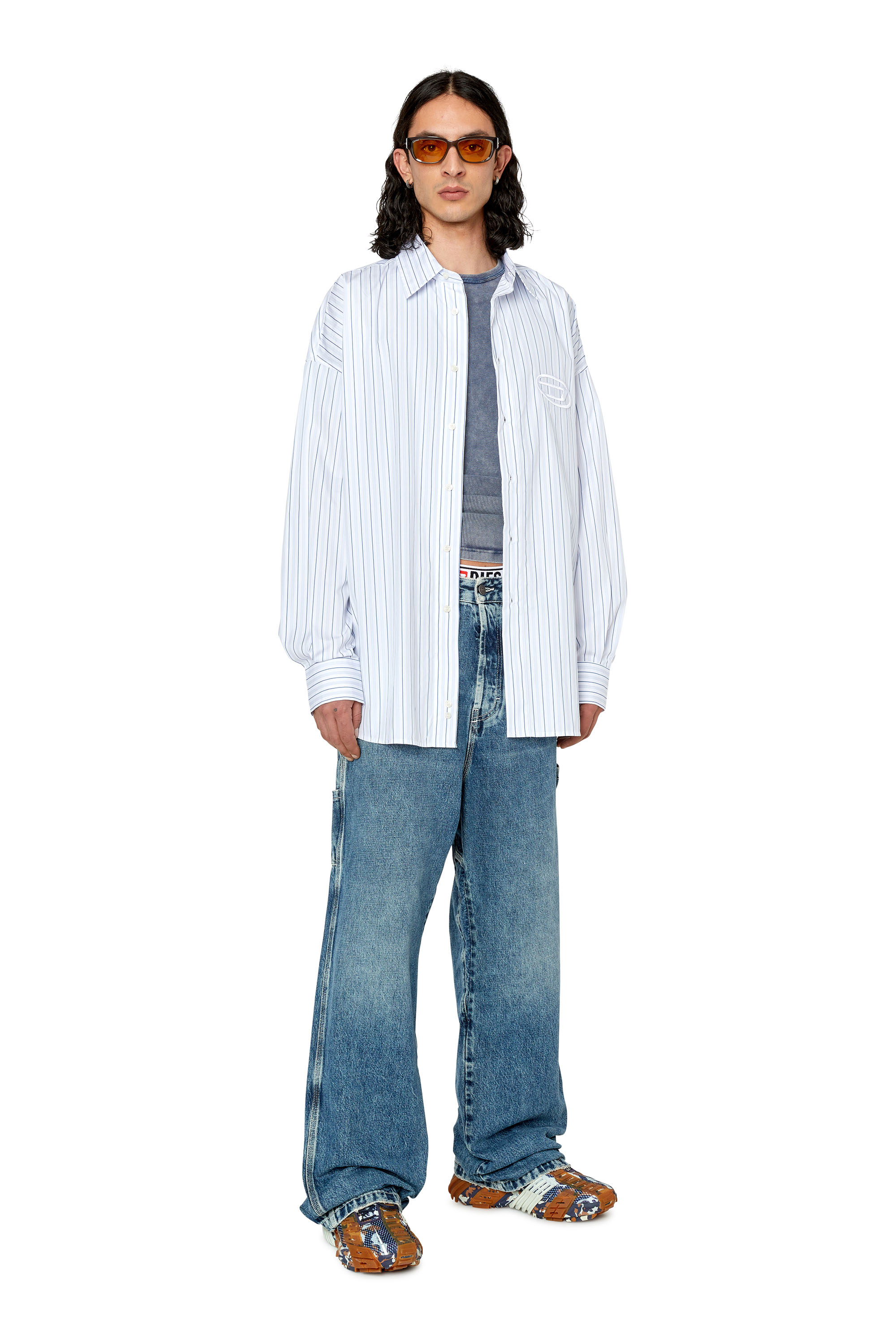 Diesel - S-DOUBLY-STRIPE, Blue/White - Image 2
