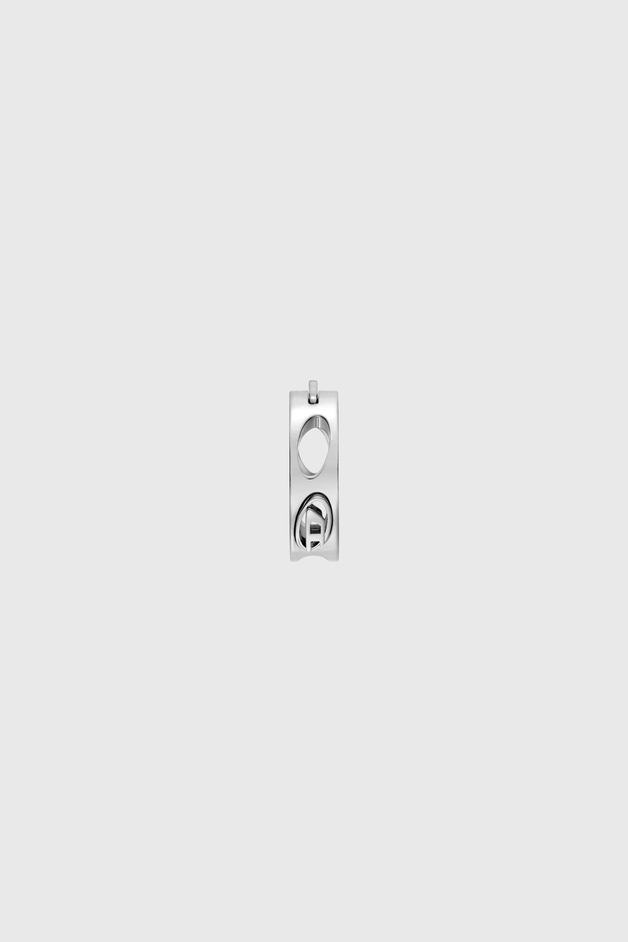 Diesel - DX166440 JEWELLERY, Boucle d'oreille cr&eacute;ole en acier inoxydable Mixte in Gris argent&eacute; - 2