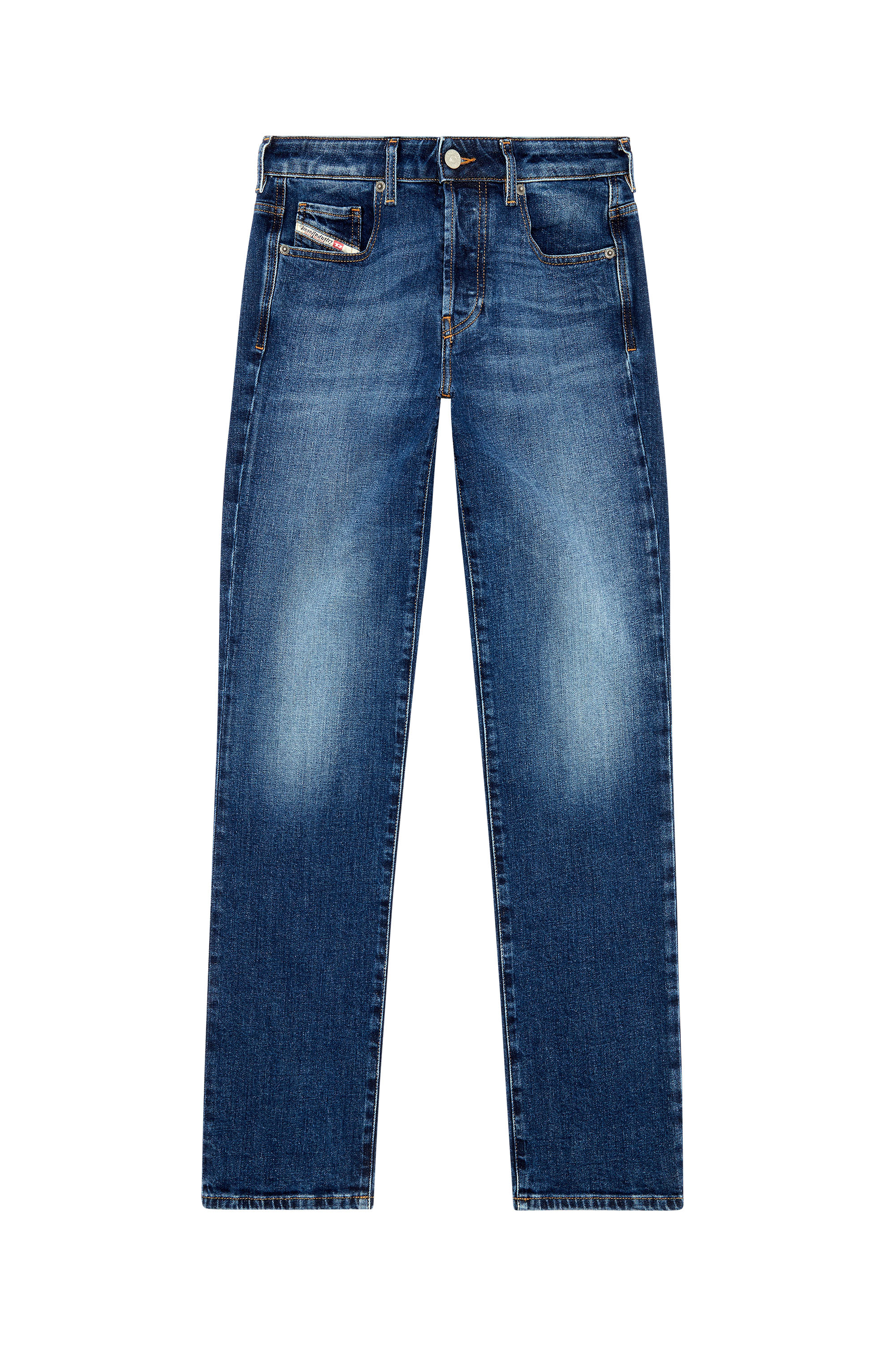 Diesel - Straight Jeans 1989 D-Mine 09I28, Bleu Foncé - Image 3