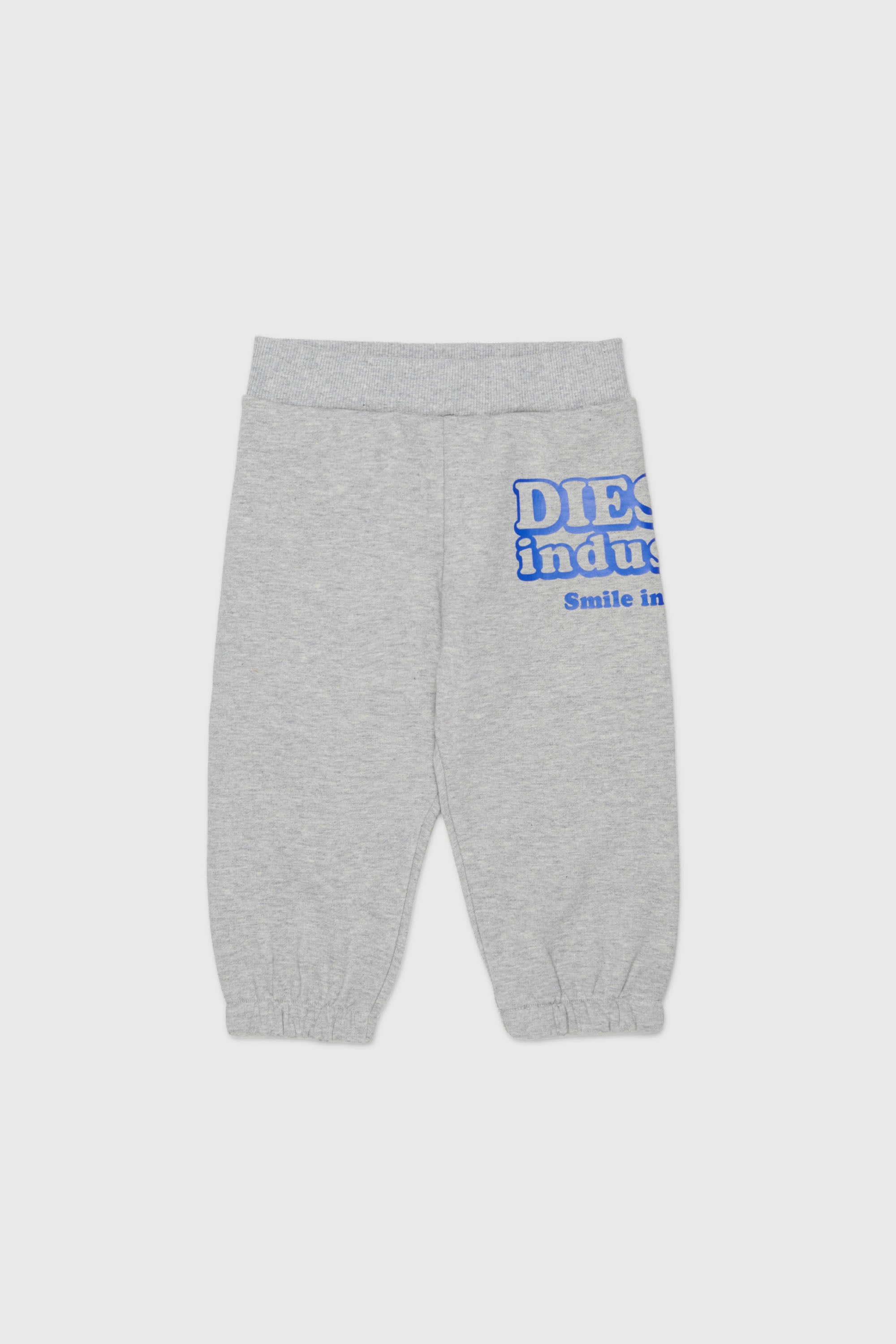 Diesel - PLODIMIB, Pantalon de surv&ecirc;tement en coton avec imprim&eacute; Diesel Industry Homme in Gris - 1