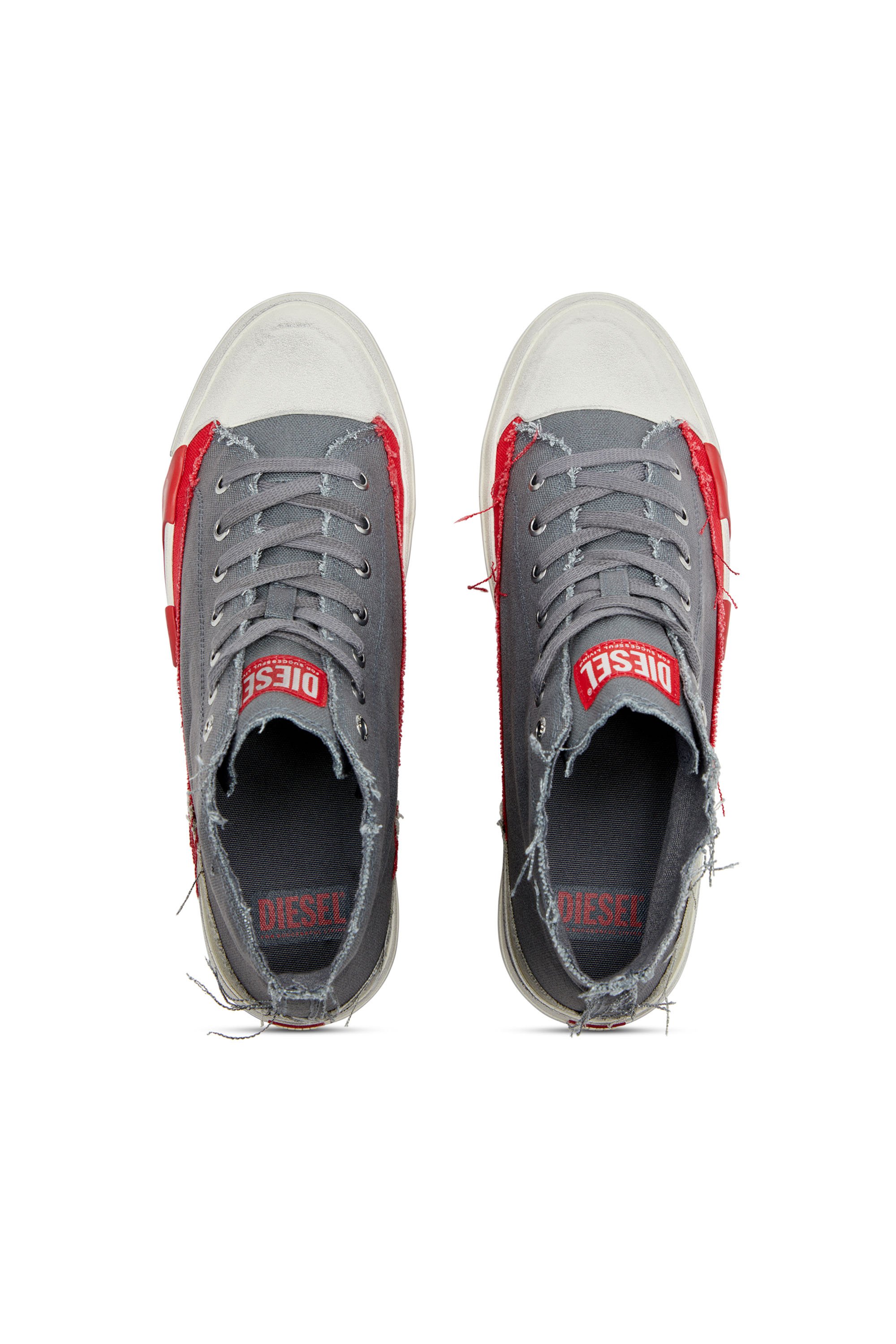 Diesel - S-D-VERSE MID, S-D-Verse-Sneakers montantes en toile à effet sali Homme in Polychrome - 5