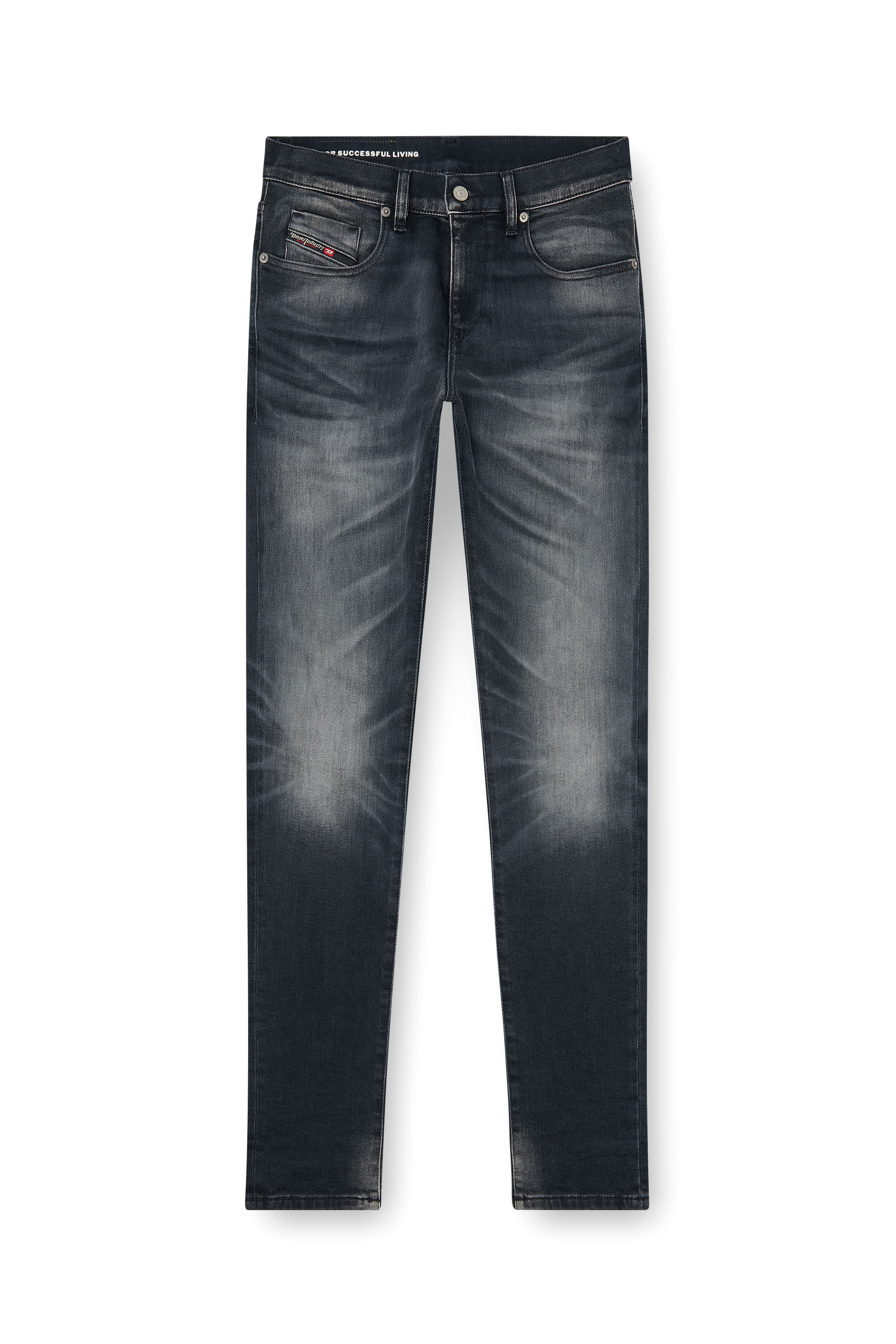 Diesel - Slim Jeans 2019 D-Strukt 09P38 Homme, Noir/Gris fonc&eacute; - Image 3