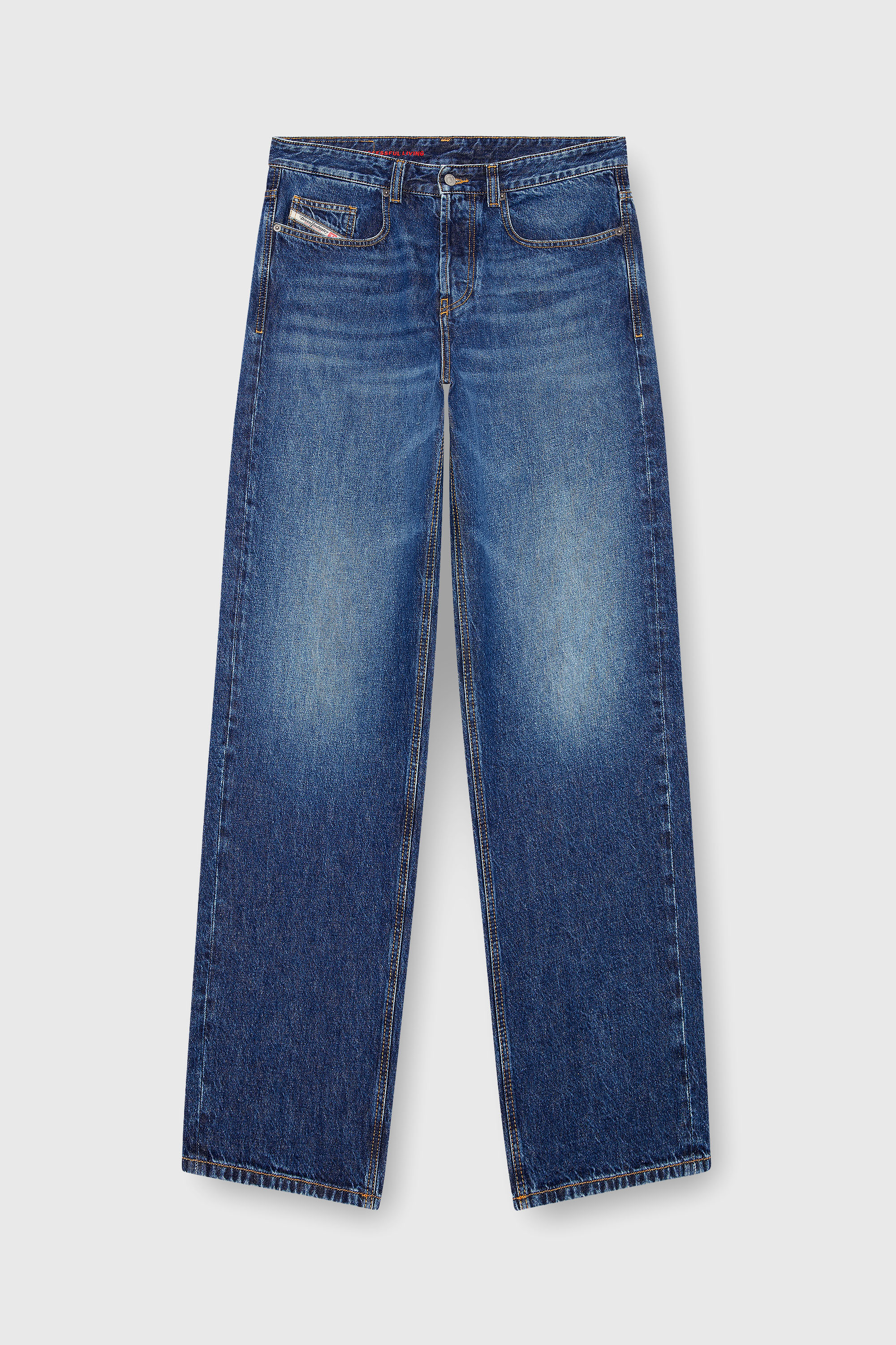 Diesel - Relaxed Jeans 2001 D-Macro 09I27 Homme, Bleu moyen - Image 5
