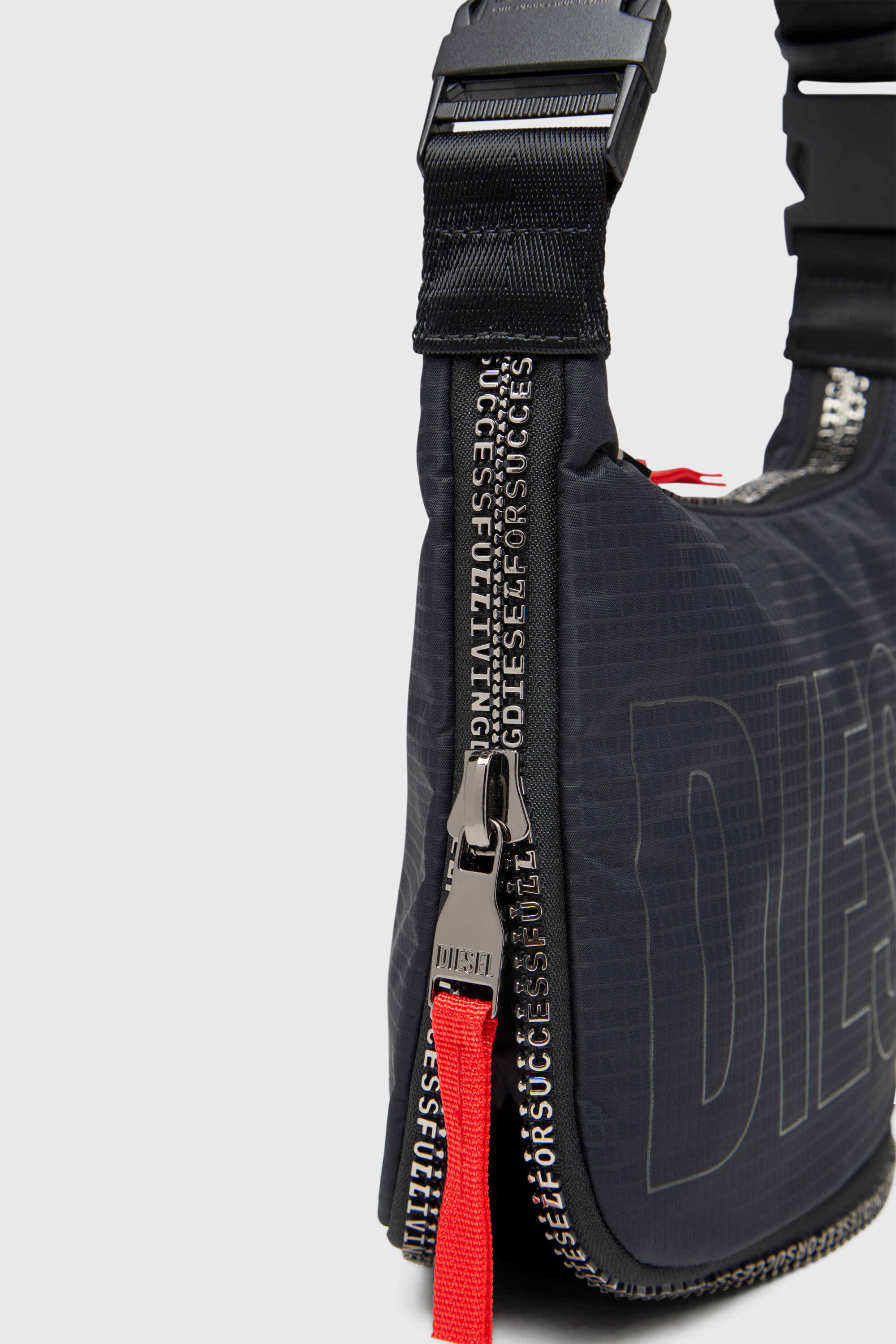 Diesel - ZIP-D CROSSBODY BAG X, Zip-D X-Sac &agrave; bandouli&egrave;re utility extensible Mixte in Noir - 6