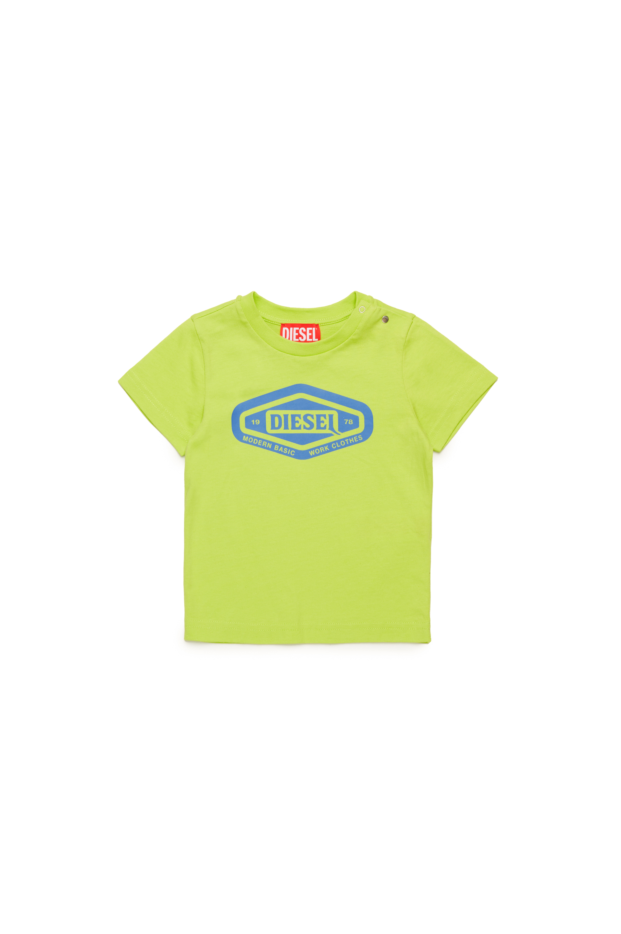 Diesel - TARSIB, T-shirt en coton avec logo graphique Homme in Vert - 1