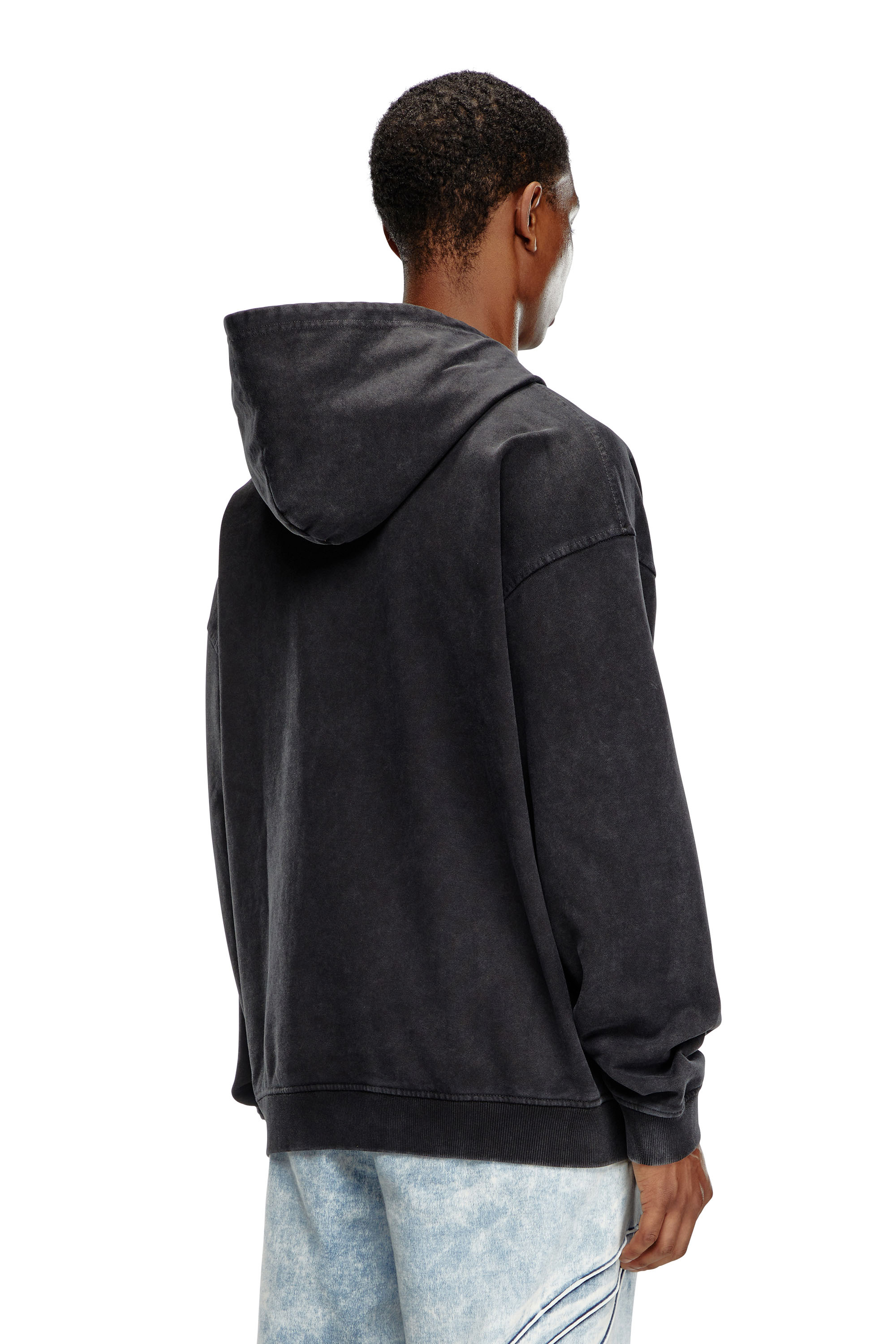 Diesel - S-BOXT-HOOD-Q7, Sweat-shirt à capuche avec logo imprimé multicouche Homme in Noir - 4