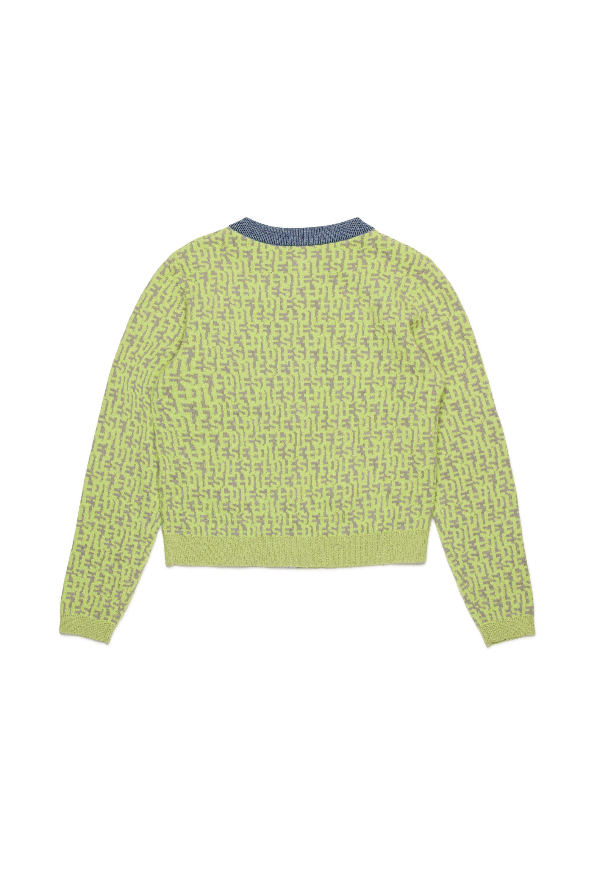 Diesel - KALLORCA, Cardigan en jacquard Monogram Femme in Jaune - 2