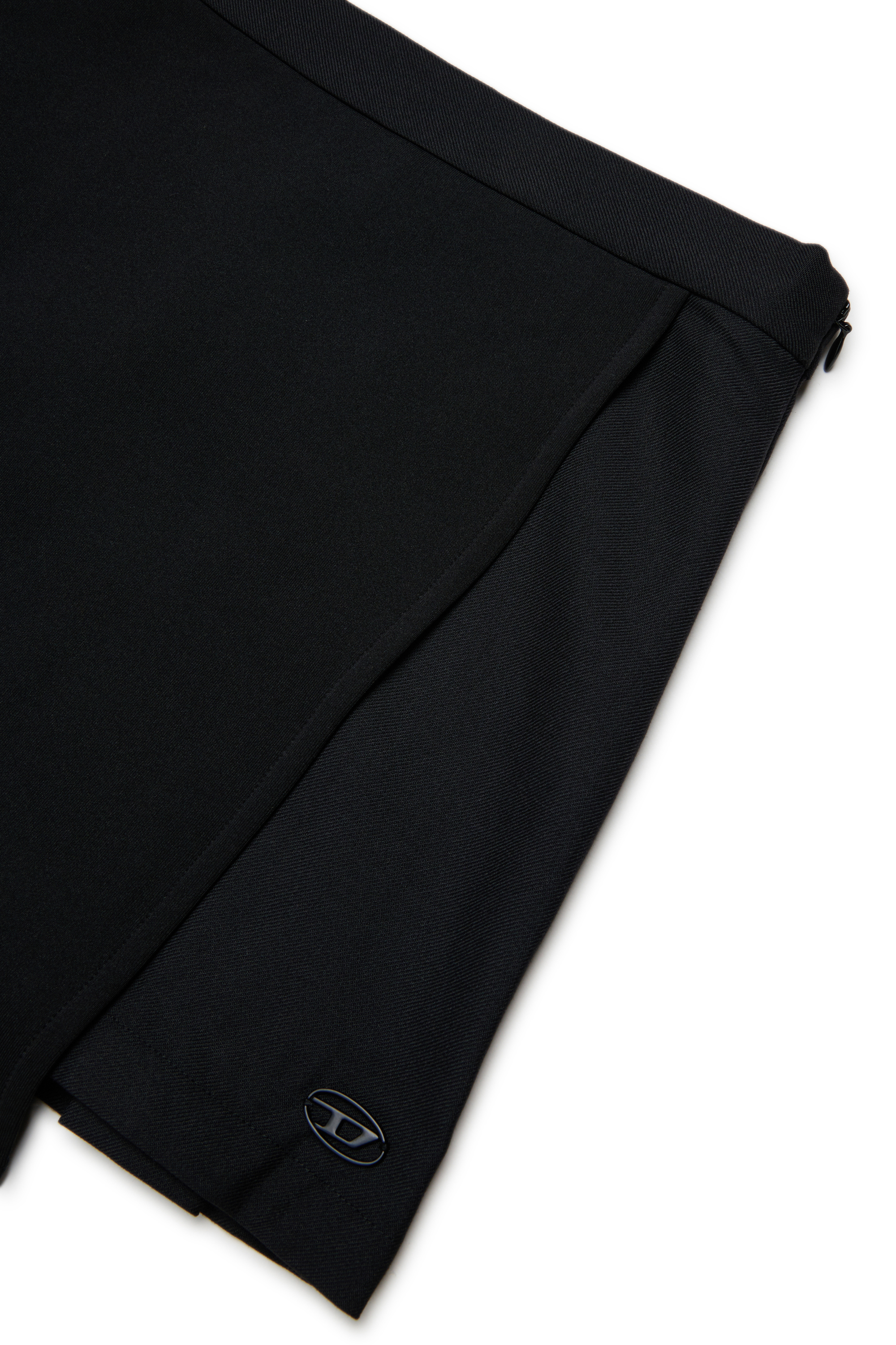 Diesel - GREBY, Jupe mini effet drap&eacute; avec dos pliss&eacute; Femme in Noir - 3