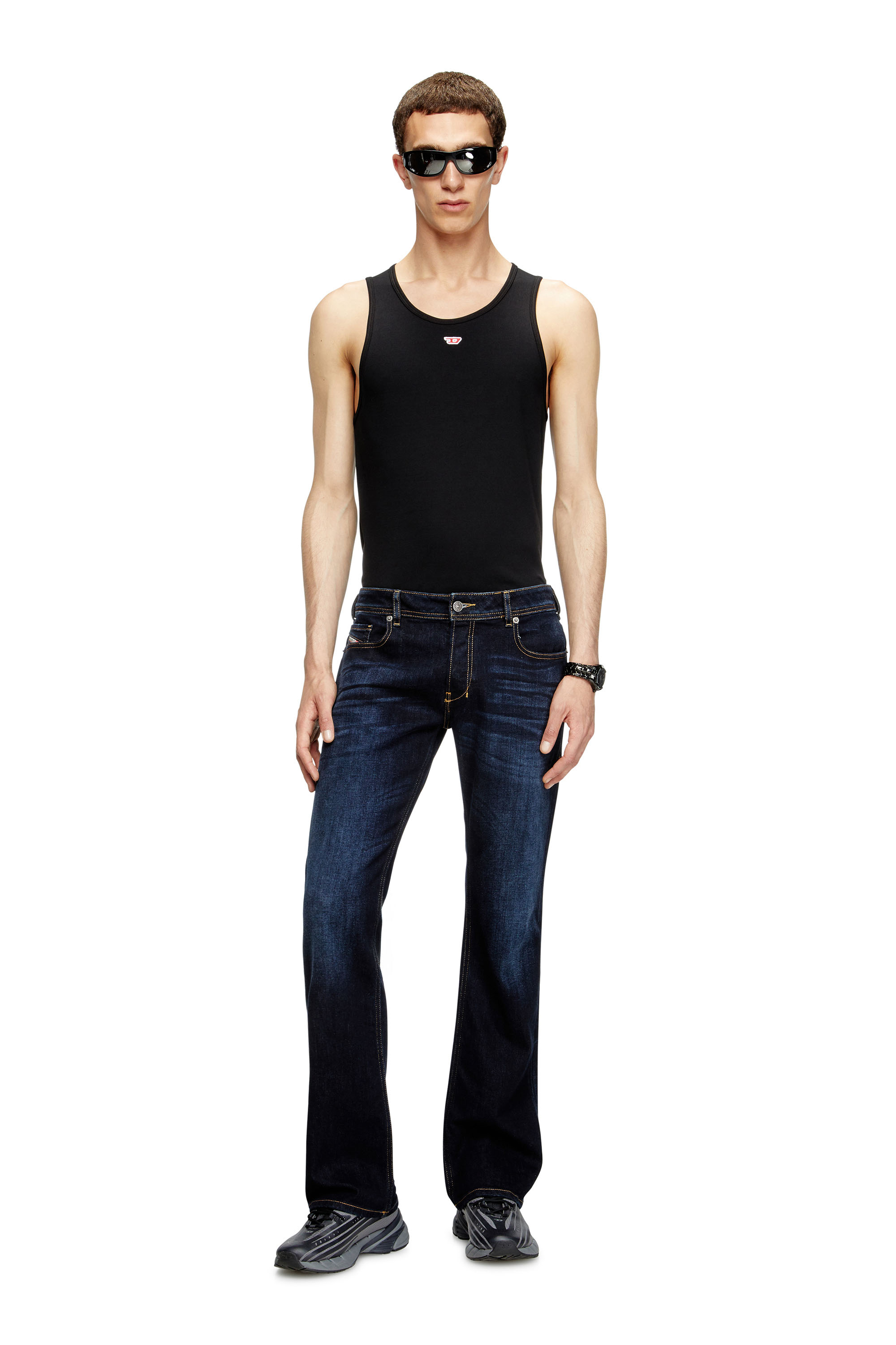 Diesel - Bootcut Jeans 2007 Zatiny 009ZS Homme, Bleu Foncé - Image 1