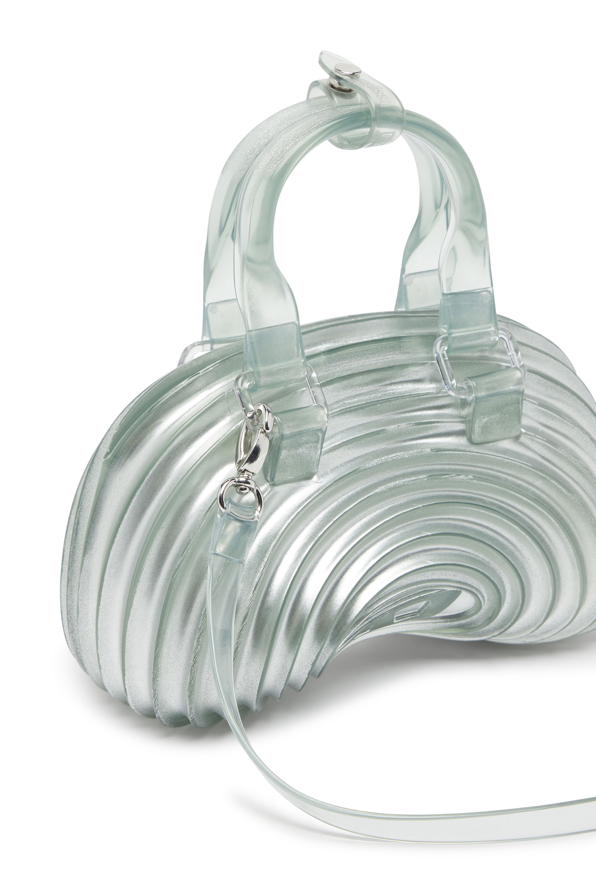 Diesel - MELISSA QUANTUM DOME, Woman's Quantum Dome - Handbag in Melflex&reg; in Silver - 6