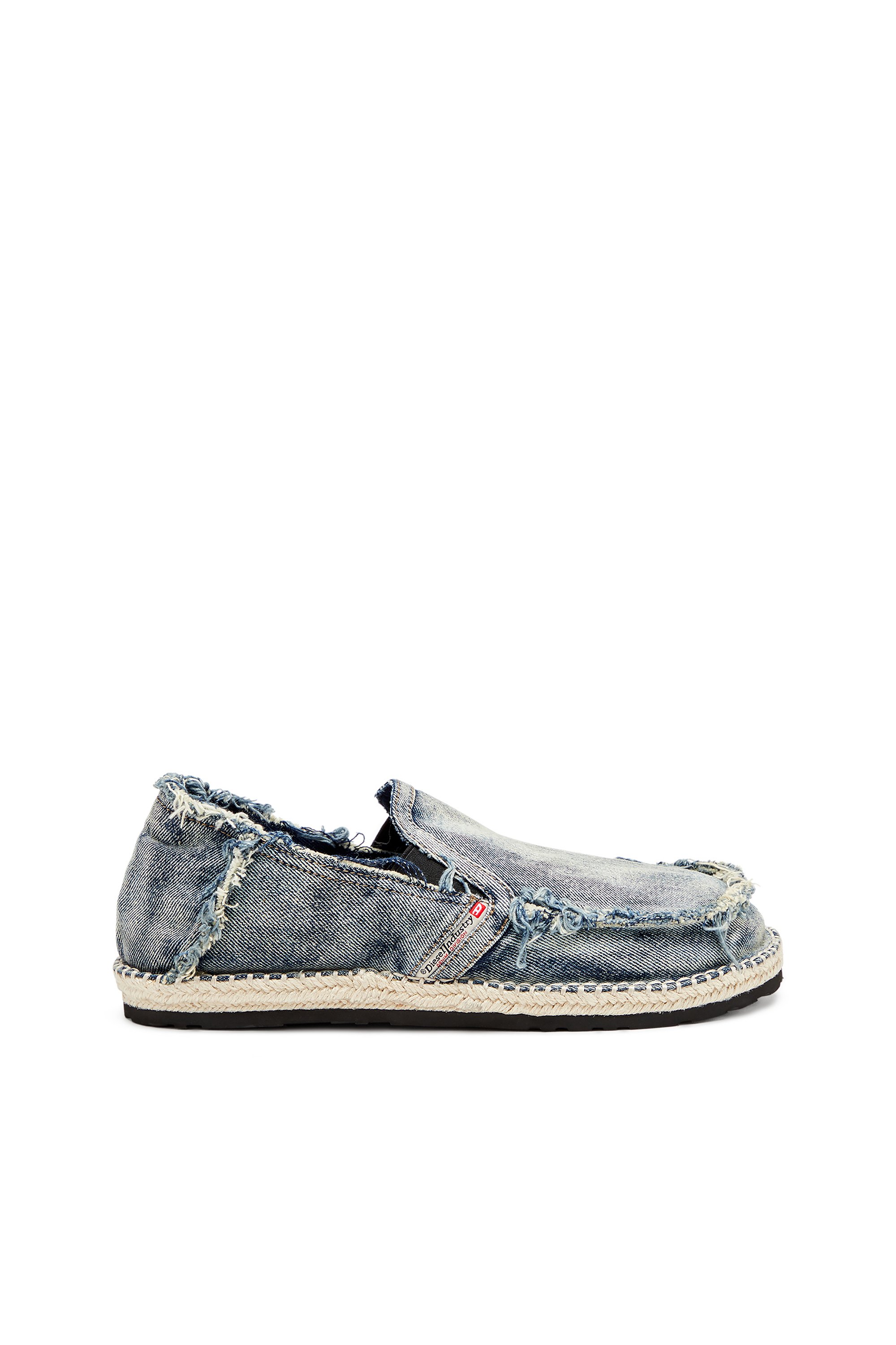 Diesel - D-LUKAS ESP, D-Lukas-Mocassins espadrilles en denim vieilli Homme in Bleu - 1