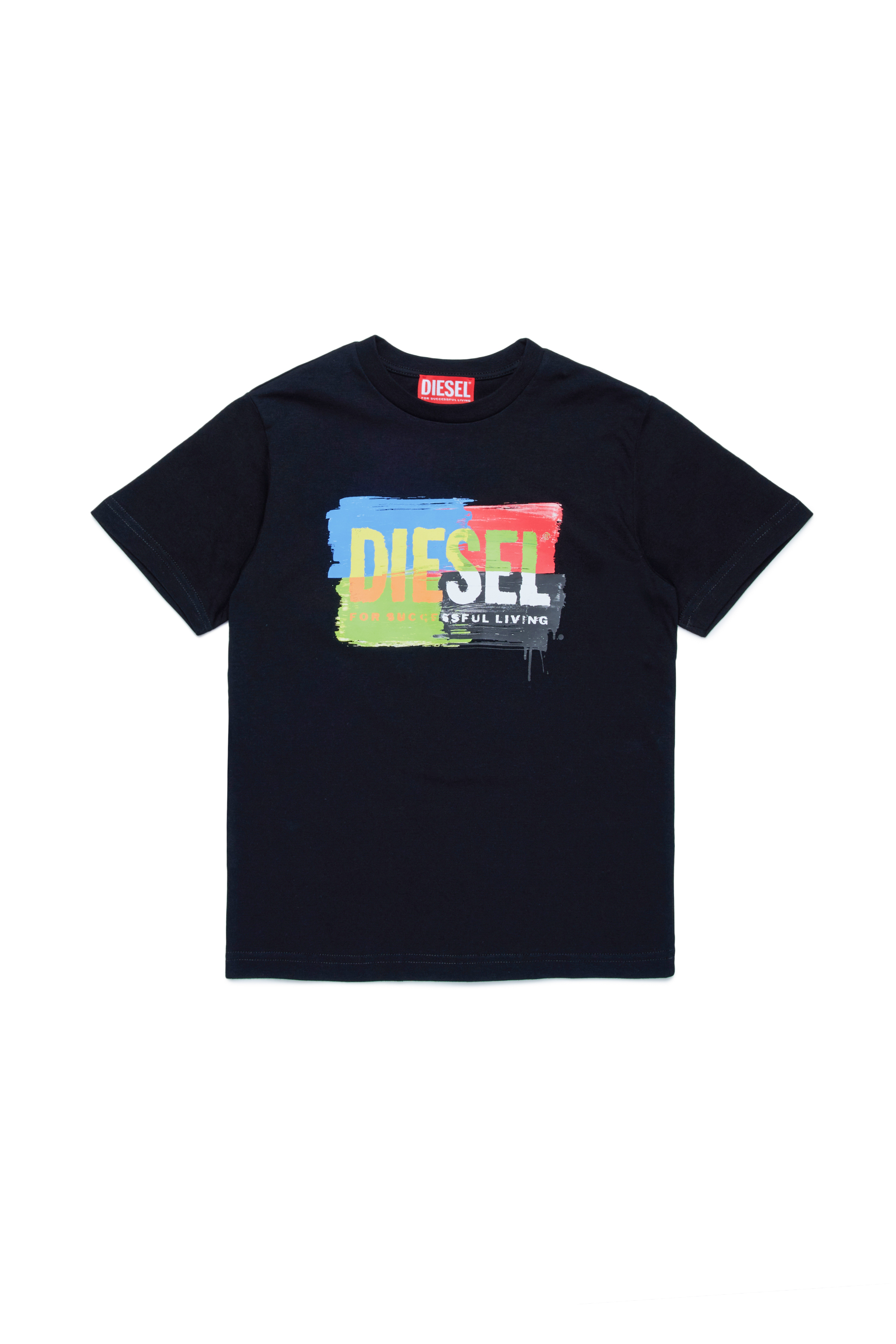 Diesel - TKAND, Mixte T-shirt avec logo effet peint in Noir - Image 1