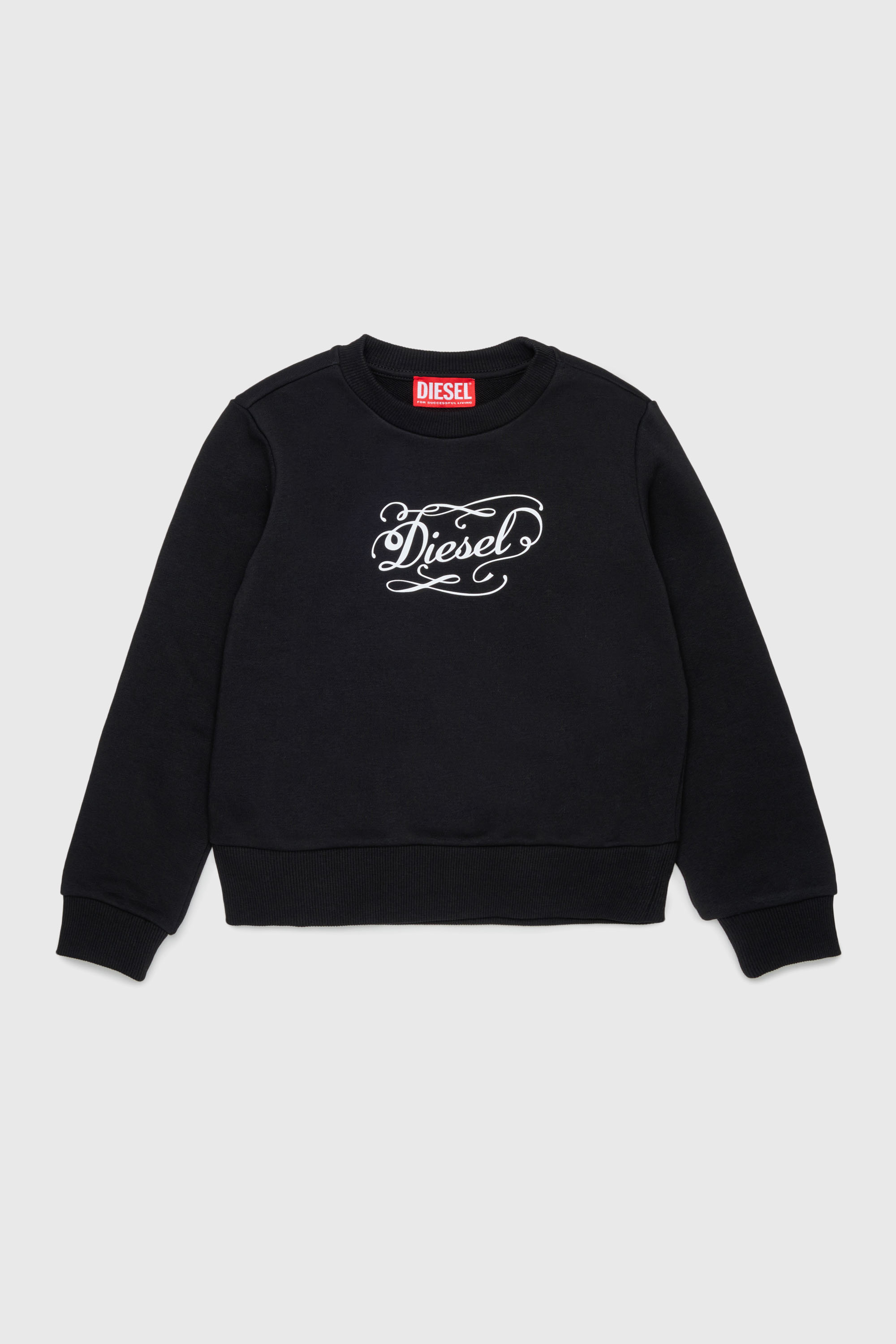 Diesel - SCORSY, Sweat-shirt avec imprim&eacute; logo fantaisie Femme in Noir - 1