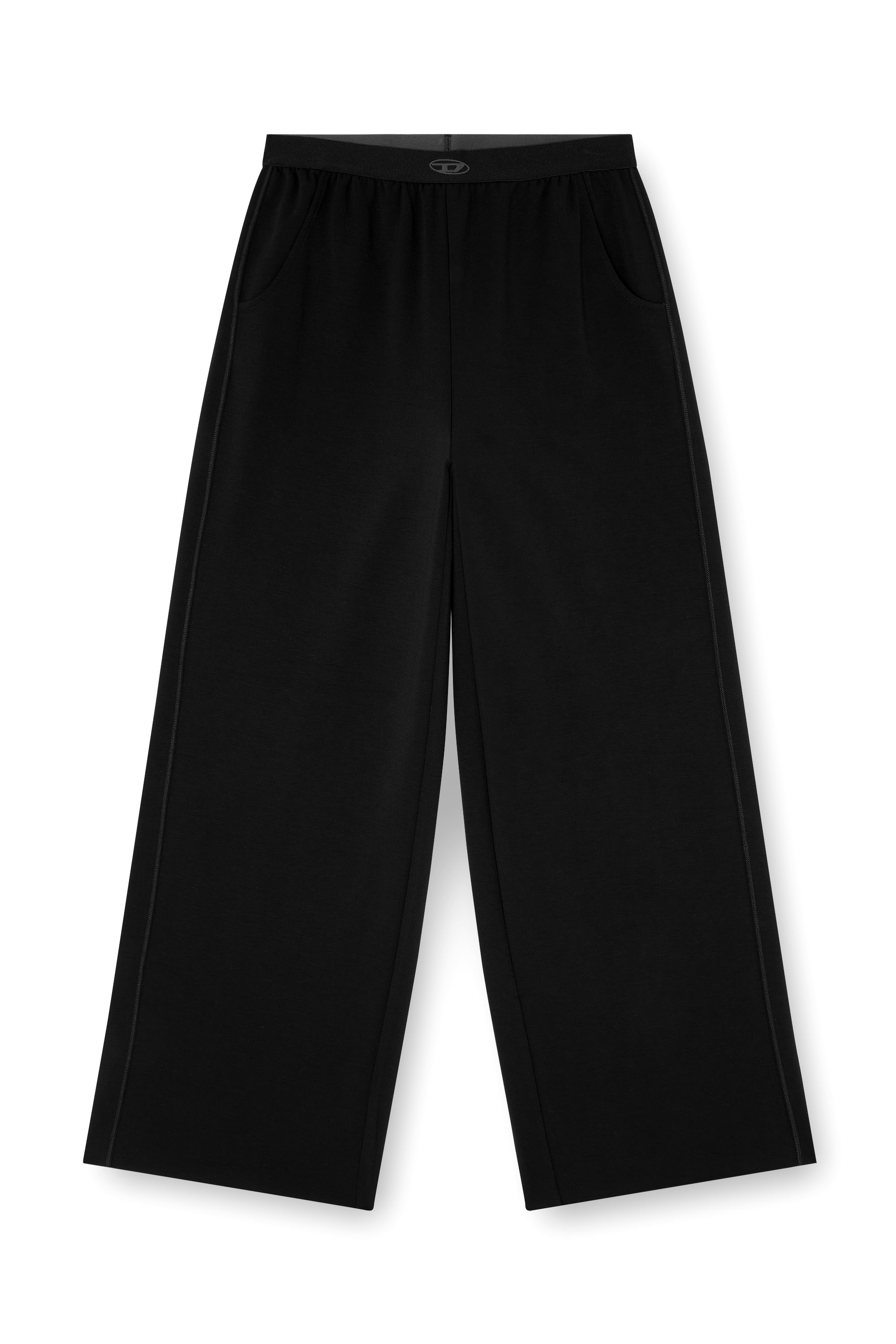 Diesel - ALYSA-UTLT, Pantalon de surv&ecirc;tement en scuba stretch l&eacute;ger Femme in Noir - 3