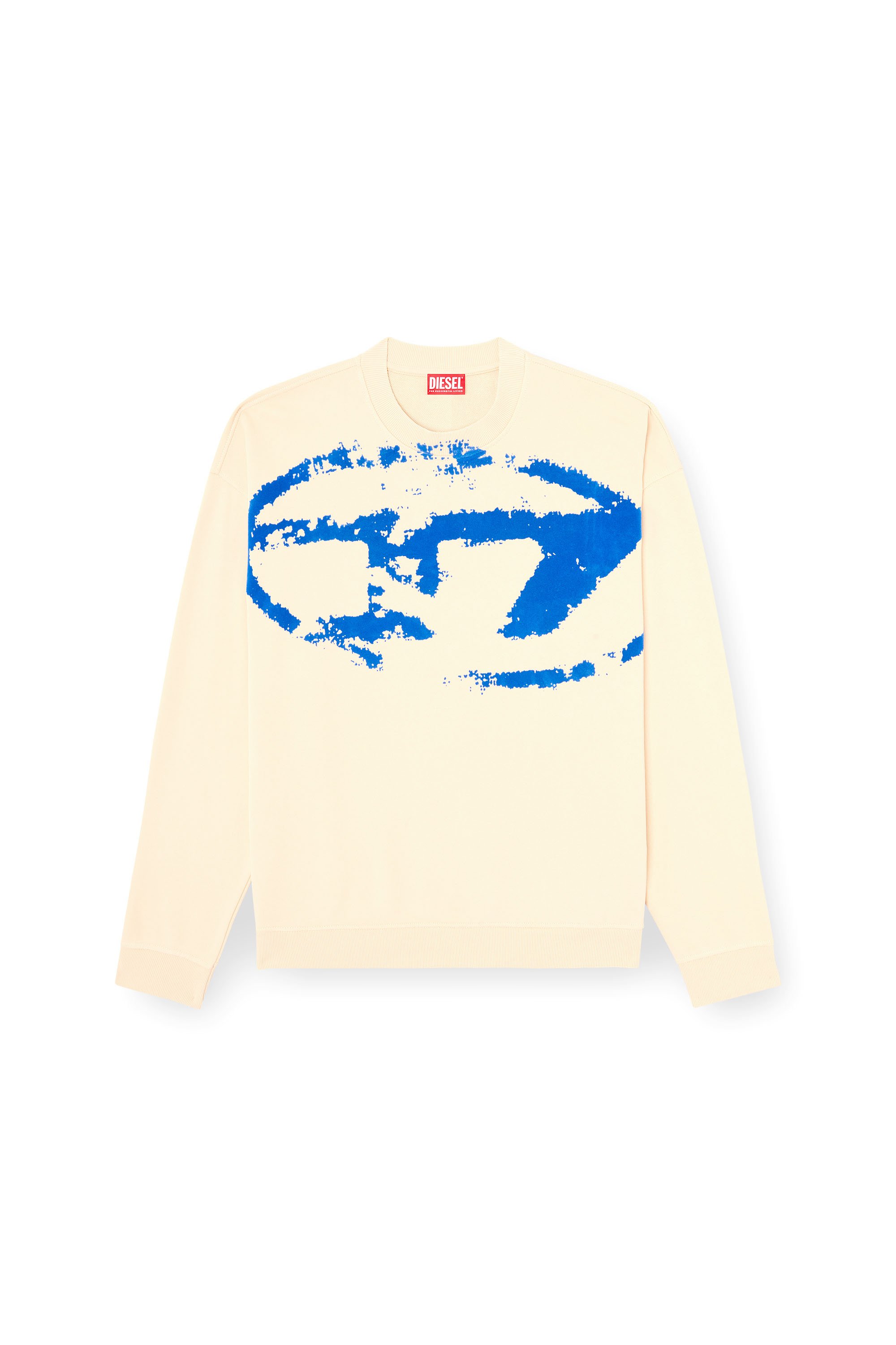 Diesel - S-BOXT-N5, Sweat-shirt avec logo floqué effet vieilli Homme in Polychrome - 3