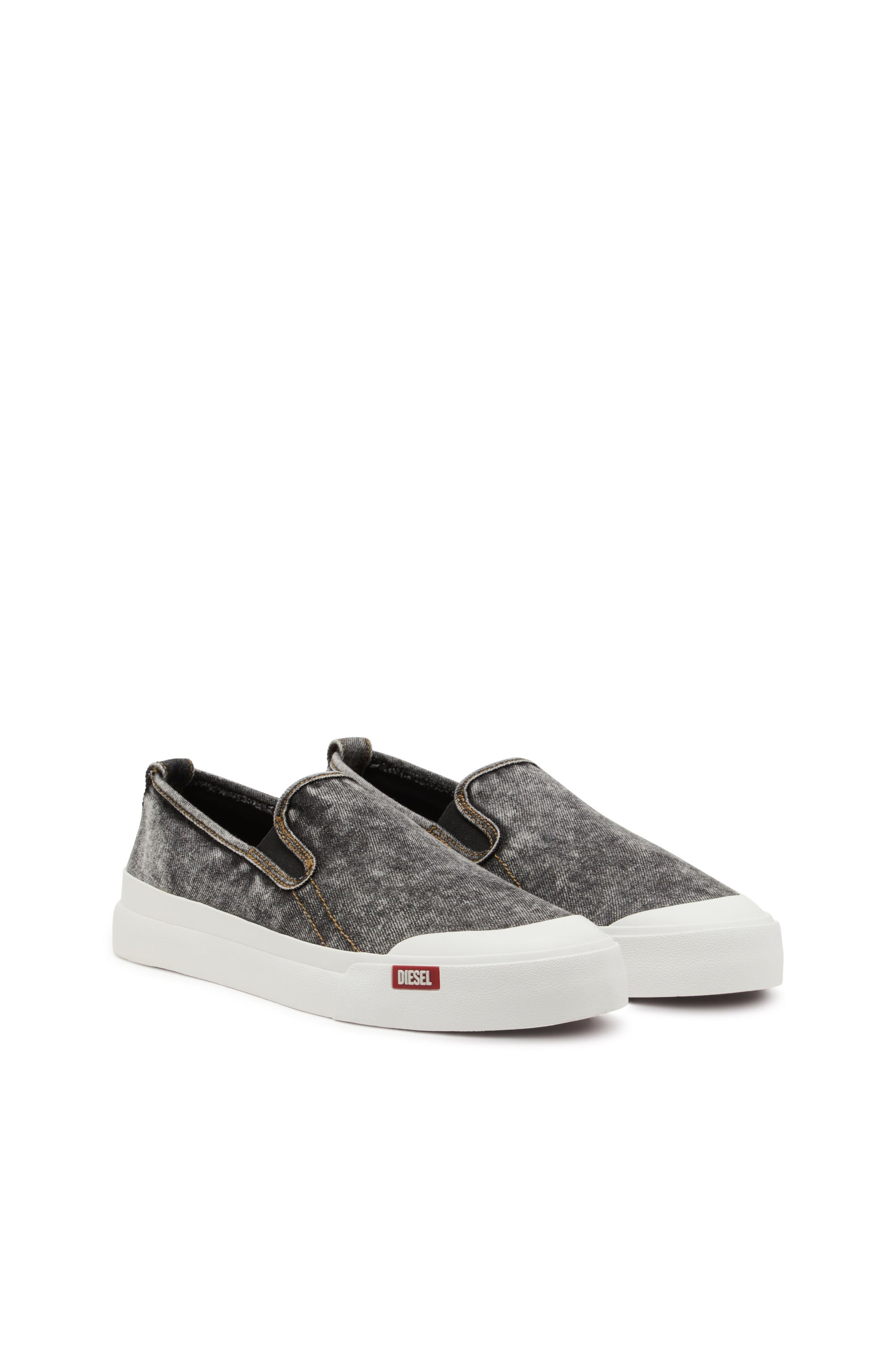 Diesel - S-ATHOS NMD SO, S-Athos-Sneakers slip-on en denim Homme in Noir - 2