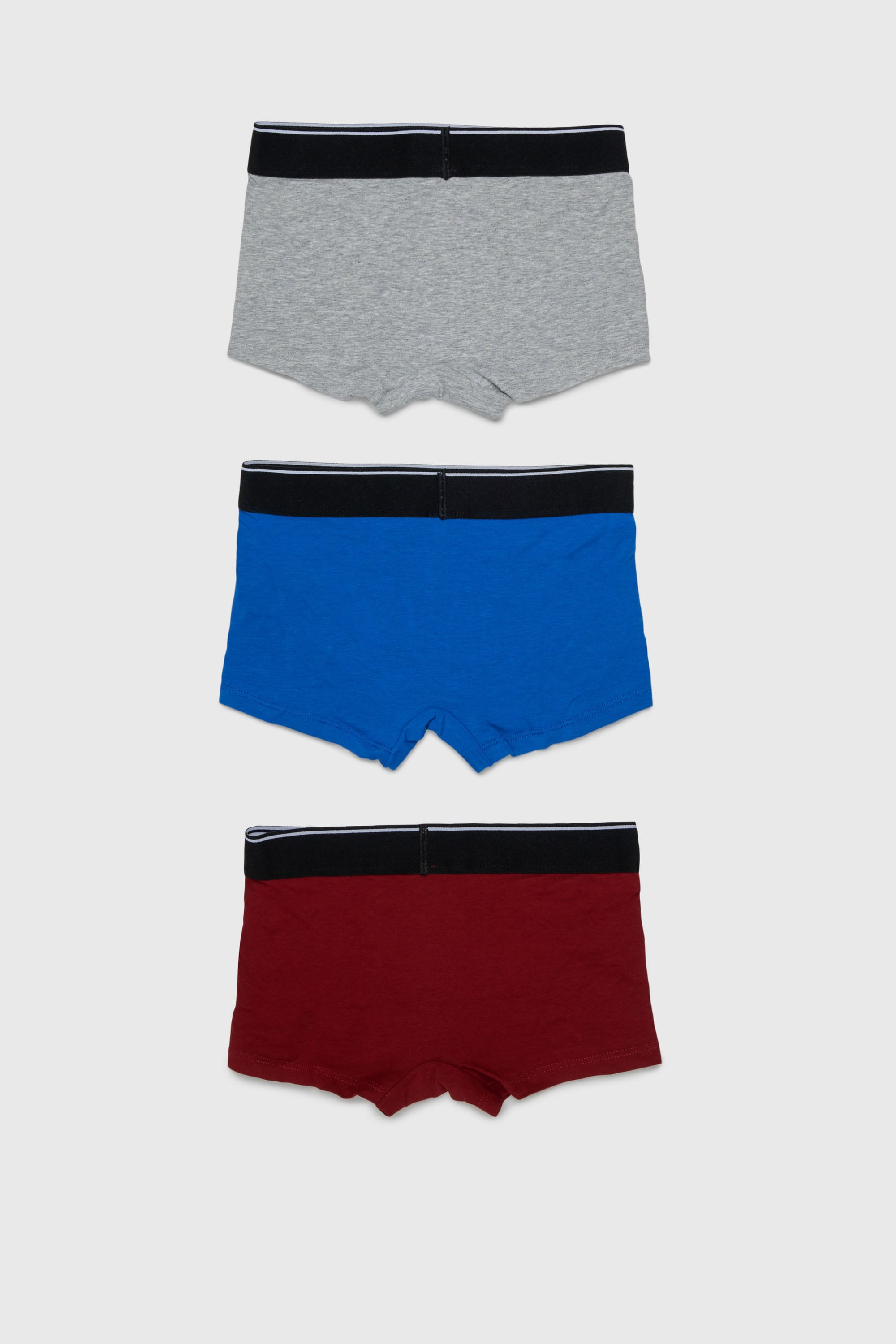 Diesel - UM-UGINTRIPACK-DD, Man's 3-pack boxer briefs in stretch cotton in Grey/Red - 2
