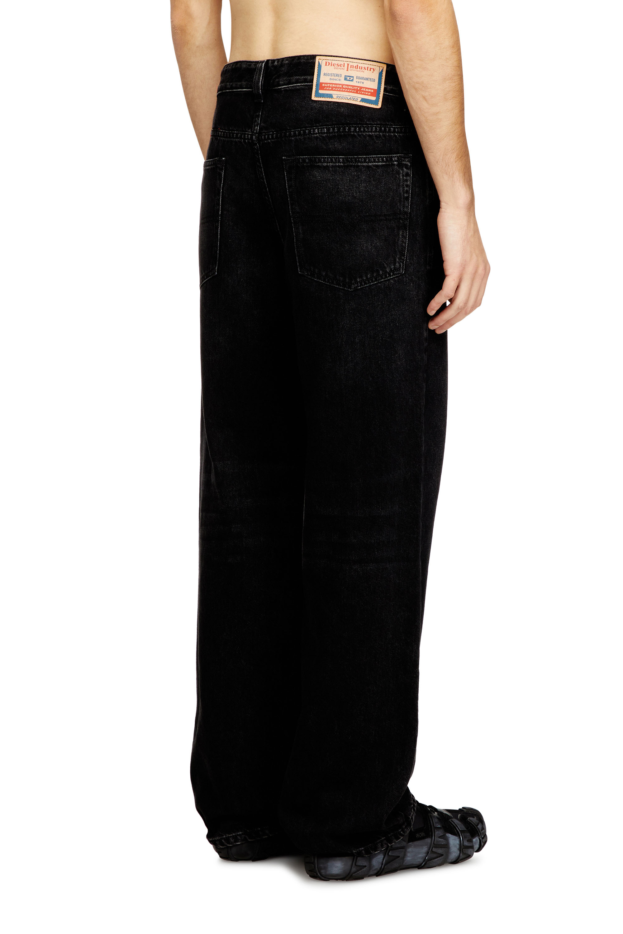 Diesel - Man's Relaxed Jeans 2001 D-Macro 09P09, Black/Dark grey - 4