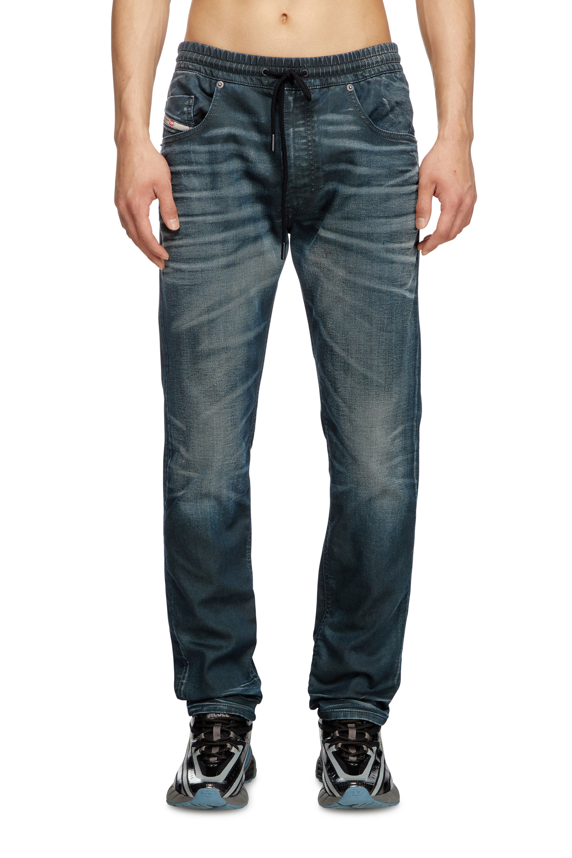 Diesel - Regular 2030 D-Krooley Joggjeans® 068QK Homme, Bleu Foncé - Image 1