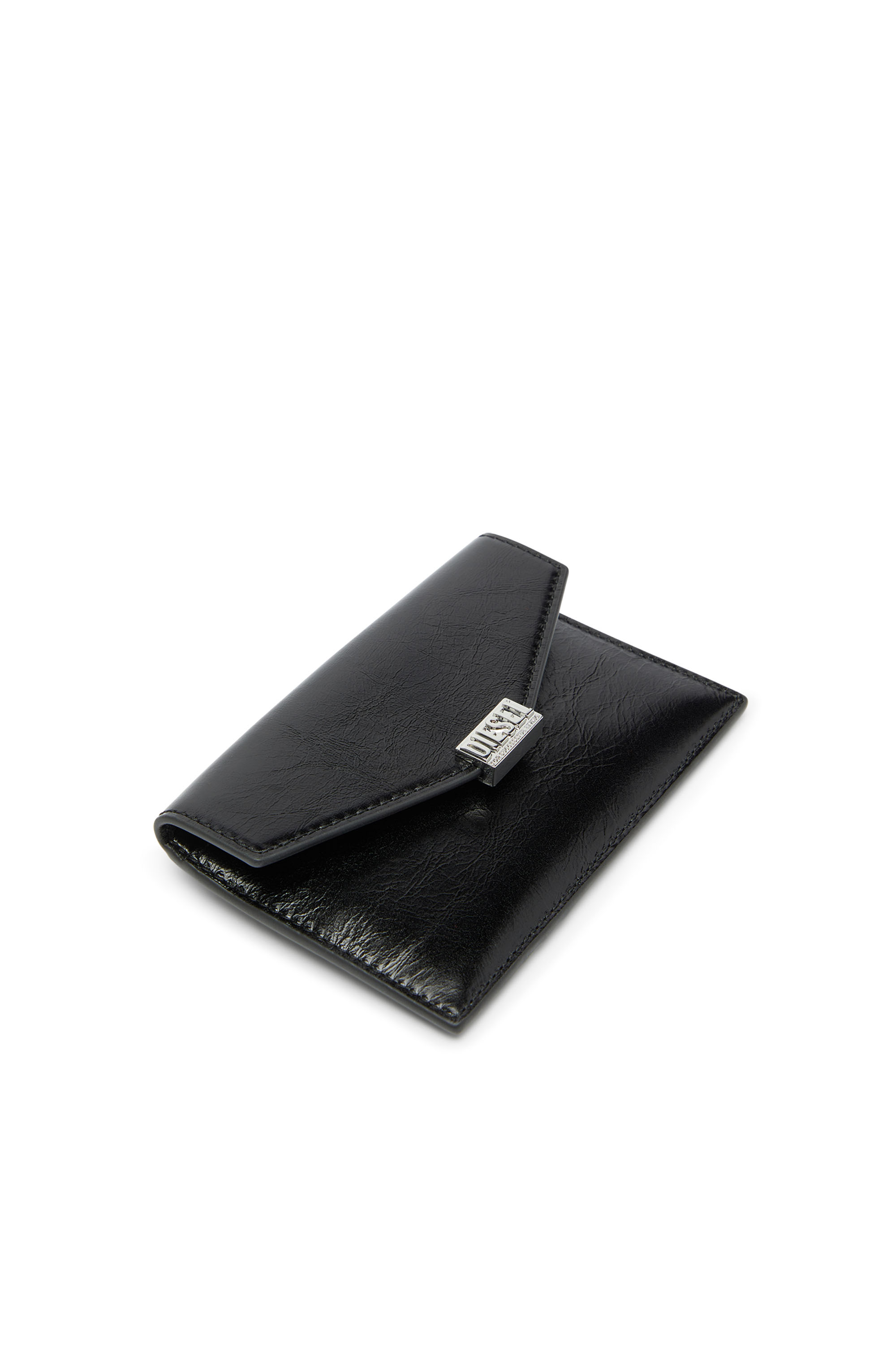 Diesel - D-ENVELOP CARD HOLDER, Porte-cartes style enveloppe en cuir brillant froiss&eacute; Femme in ToBeDefined - 3
