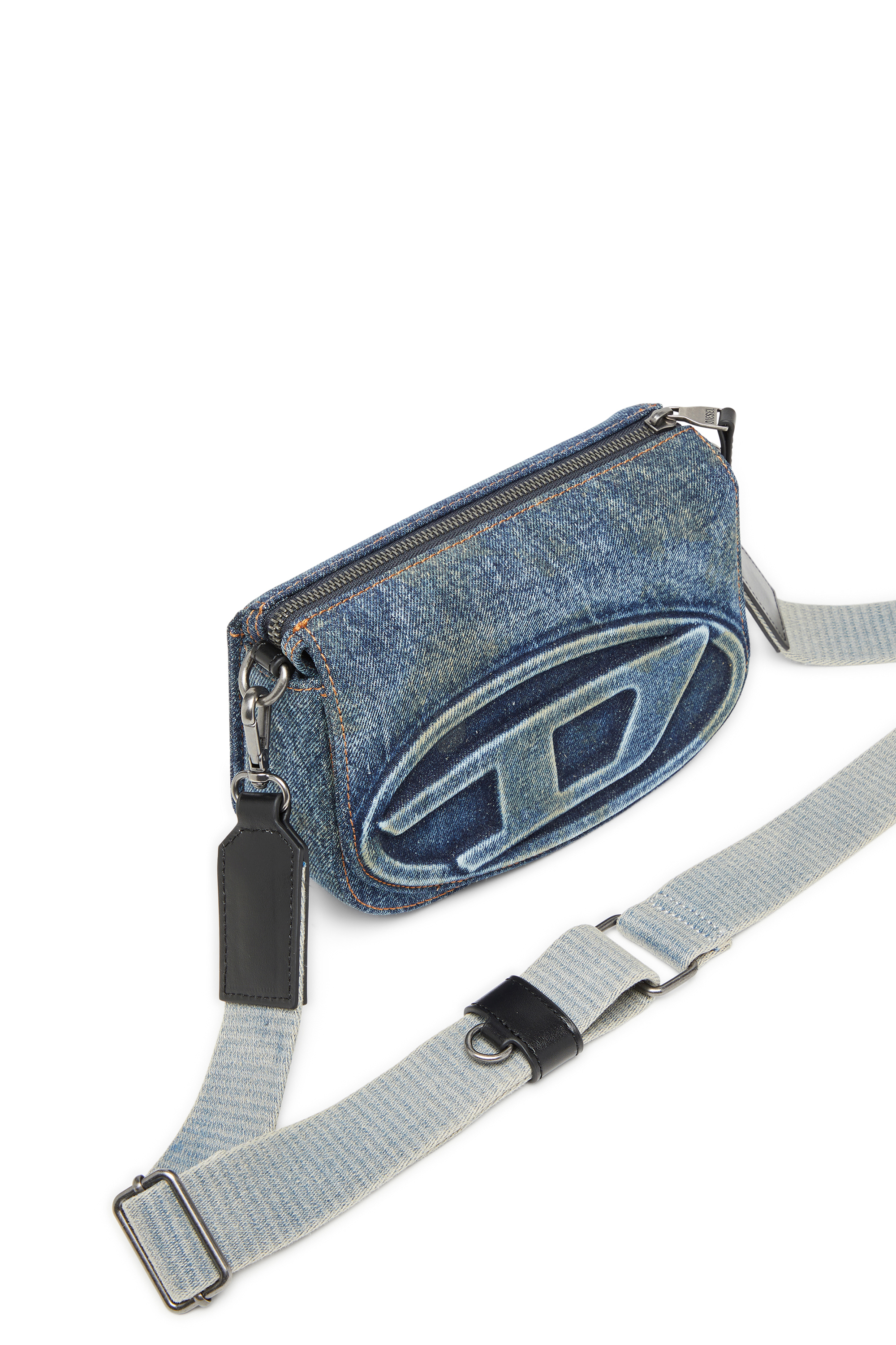 Diesel - 1DR CAMERA BAG, Sac caméra en denim solarisé Mixte in Bleu - 5