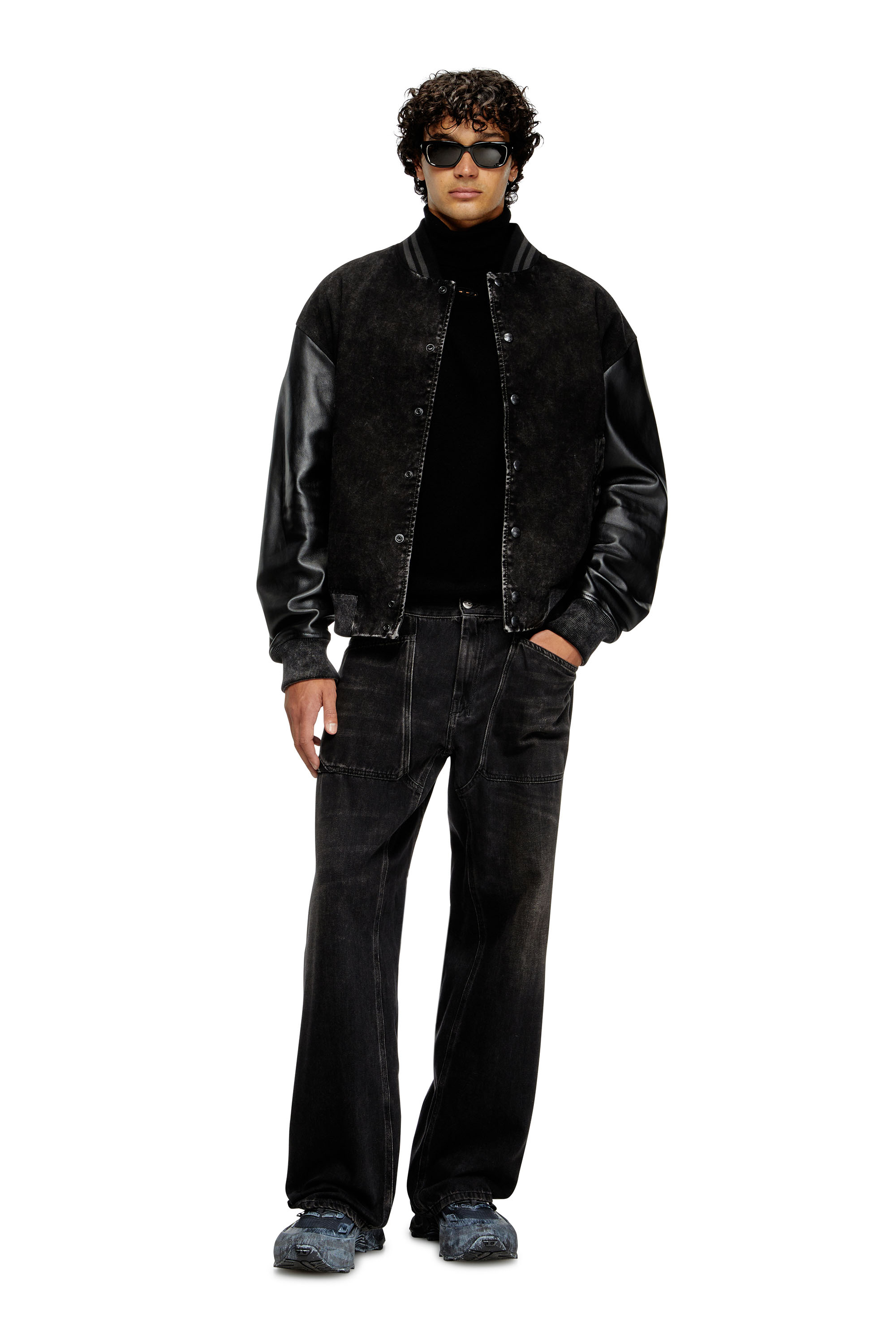 Diesel - K-VIERI-TN, Pull à col roulé en laine et cachemire Homme in Noir - 2