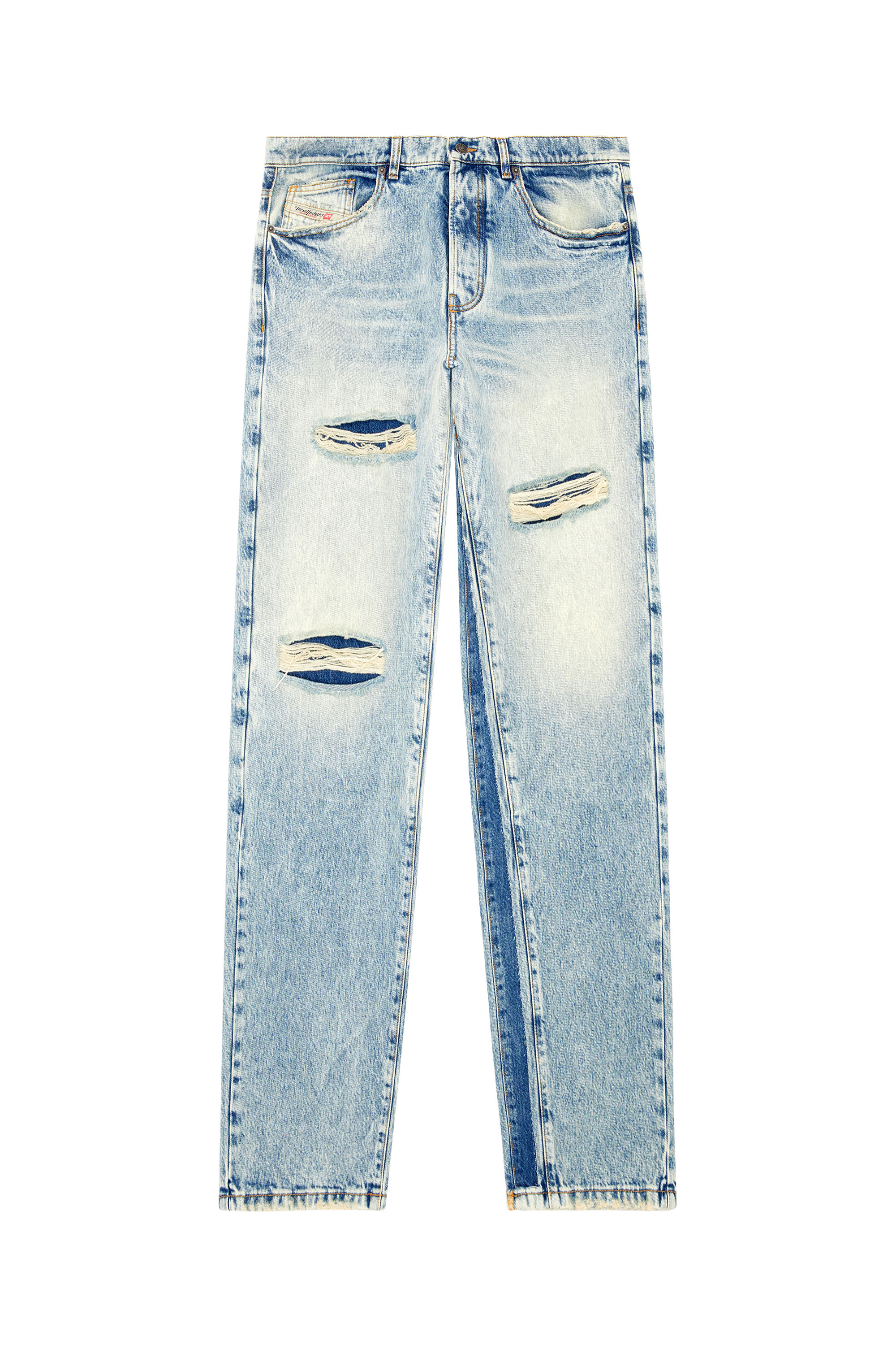 Diesel - Straight Jeans D-Fire 0AJEN, Bleu Clair - Image 3
