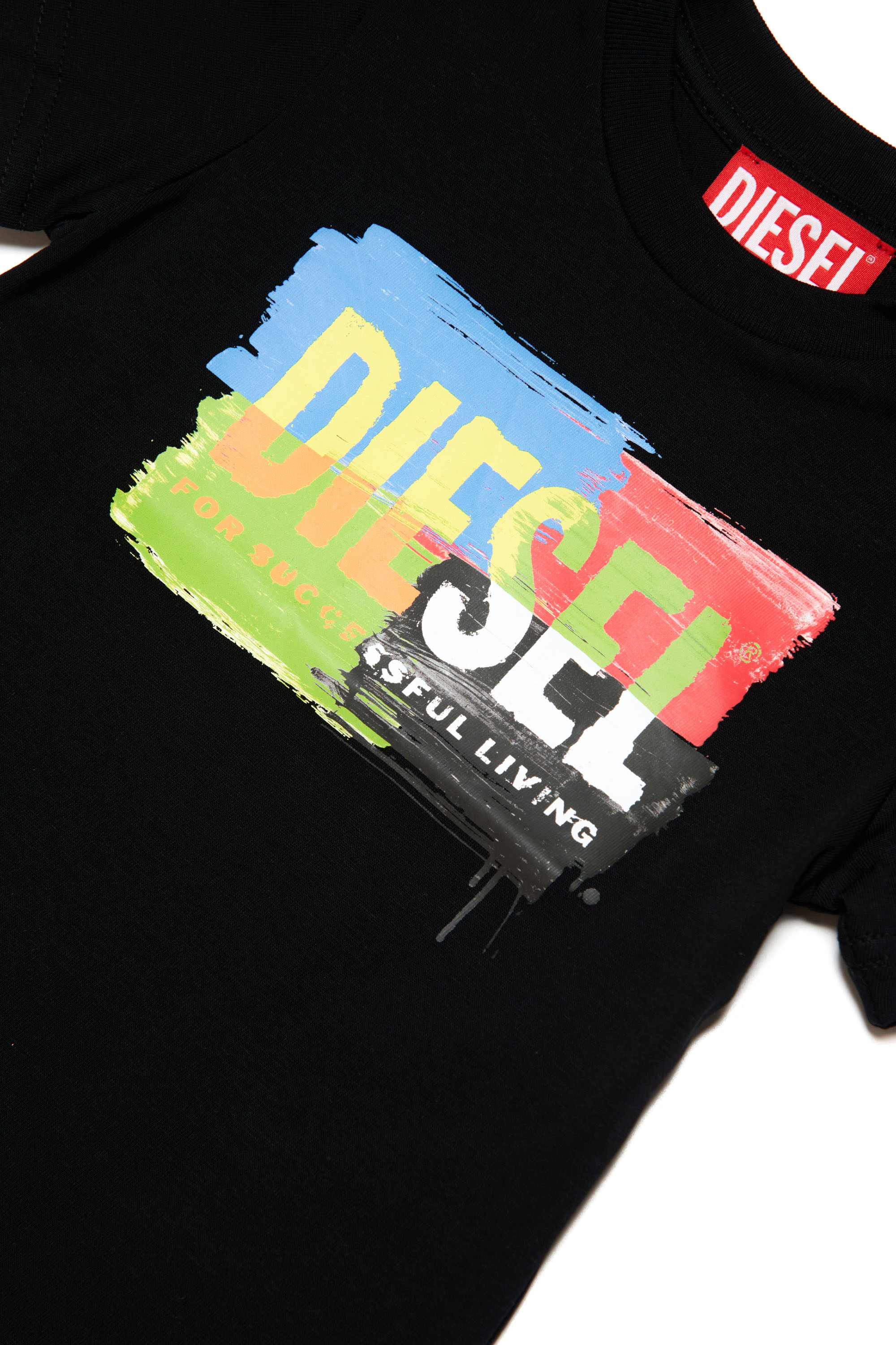 Diesel - TKANDB, Mixte T-shirt avec logo effet peint in Noir - Image 3