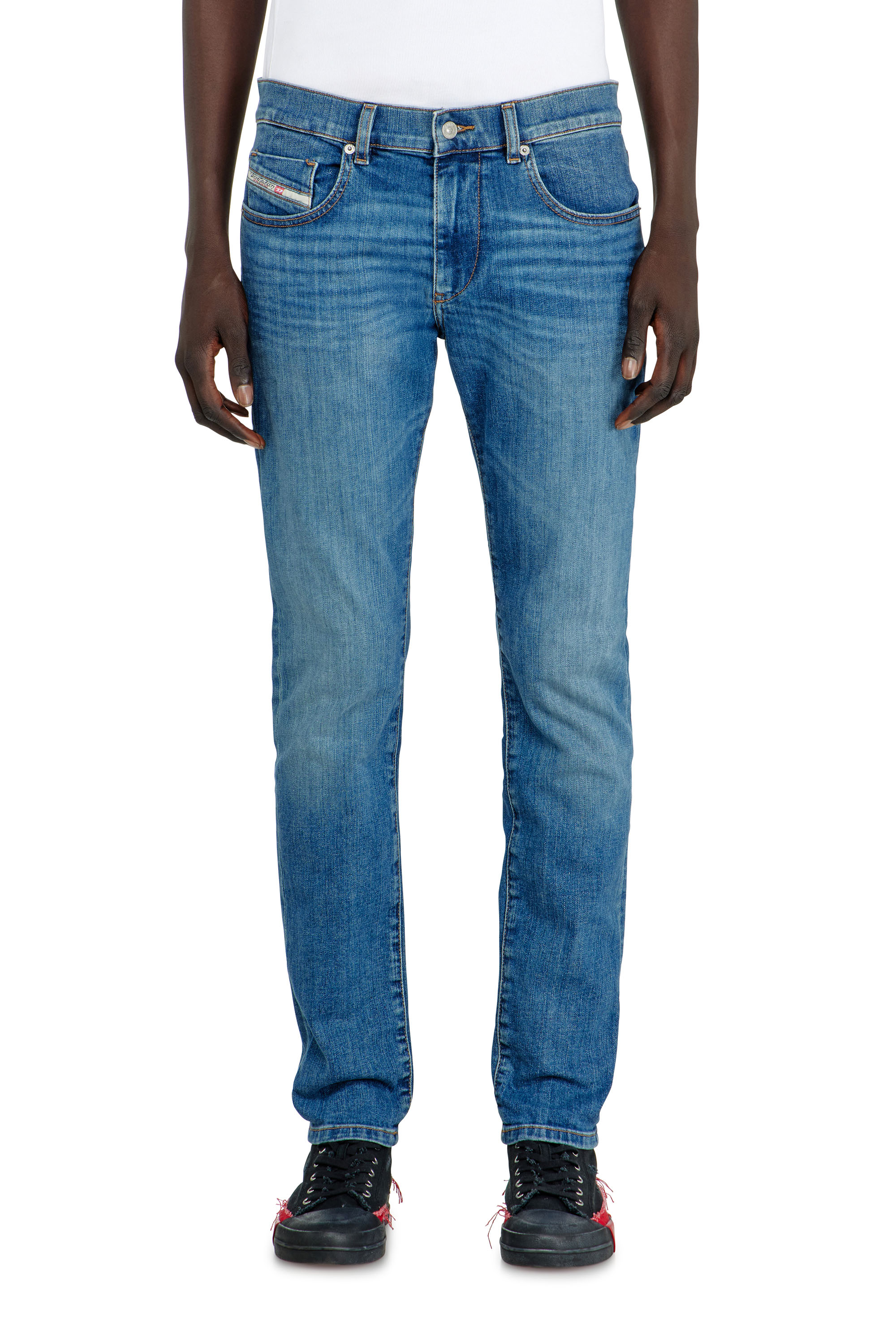 Diesel - Slim Jeans 2019 D-Strukt 0KIAL Homme, Bleu Clair - Image 4