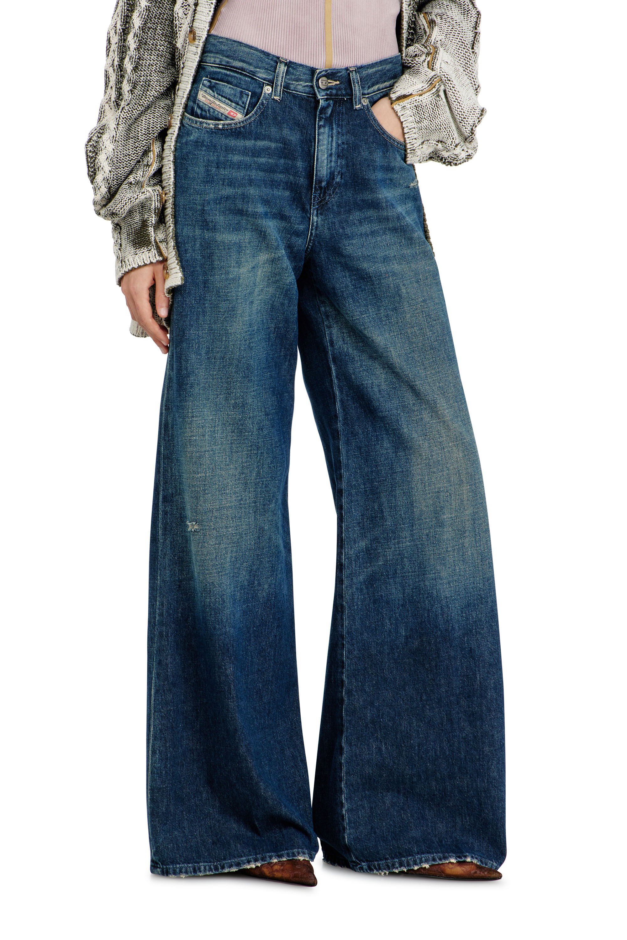 Diesel - Flare Jeans 1978 D-Akemi 09N70 Femme, Bleu Fonc&eacute; - Image 7