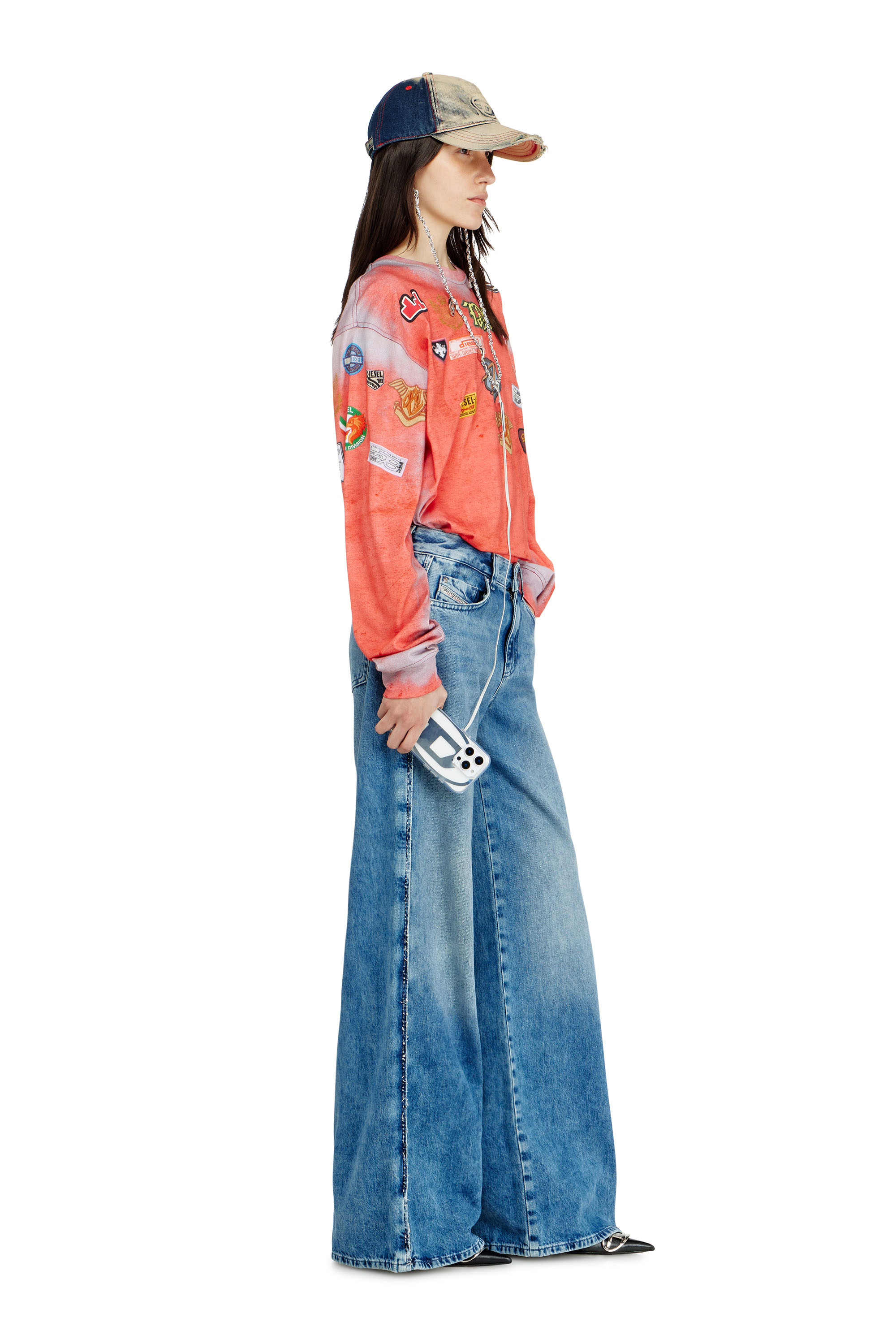 Diesel - Woman's Flare Jeans 1978 D-Akemi 0ADCJ, Medium blue - 2