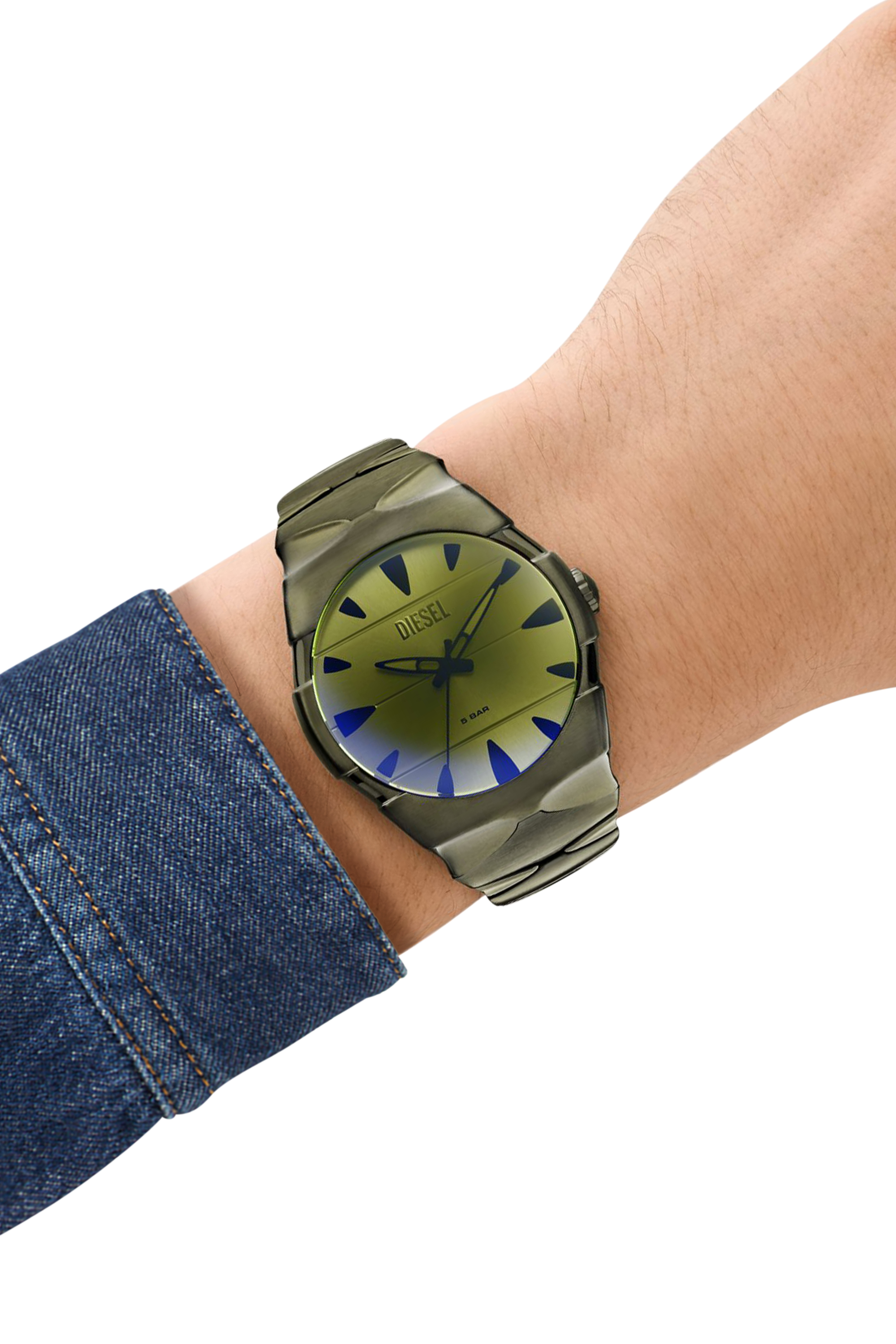 Diesel - DZ2215, Man's D-Sruptor Stainless Steel Watch in Green - 4